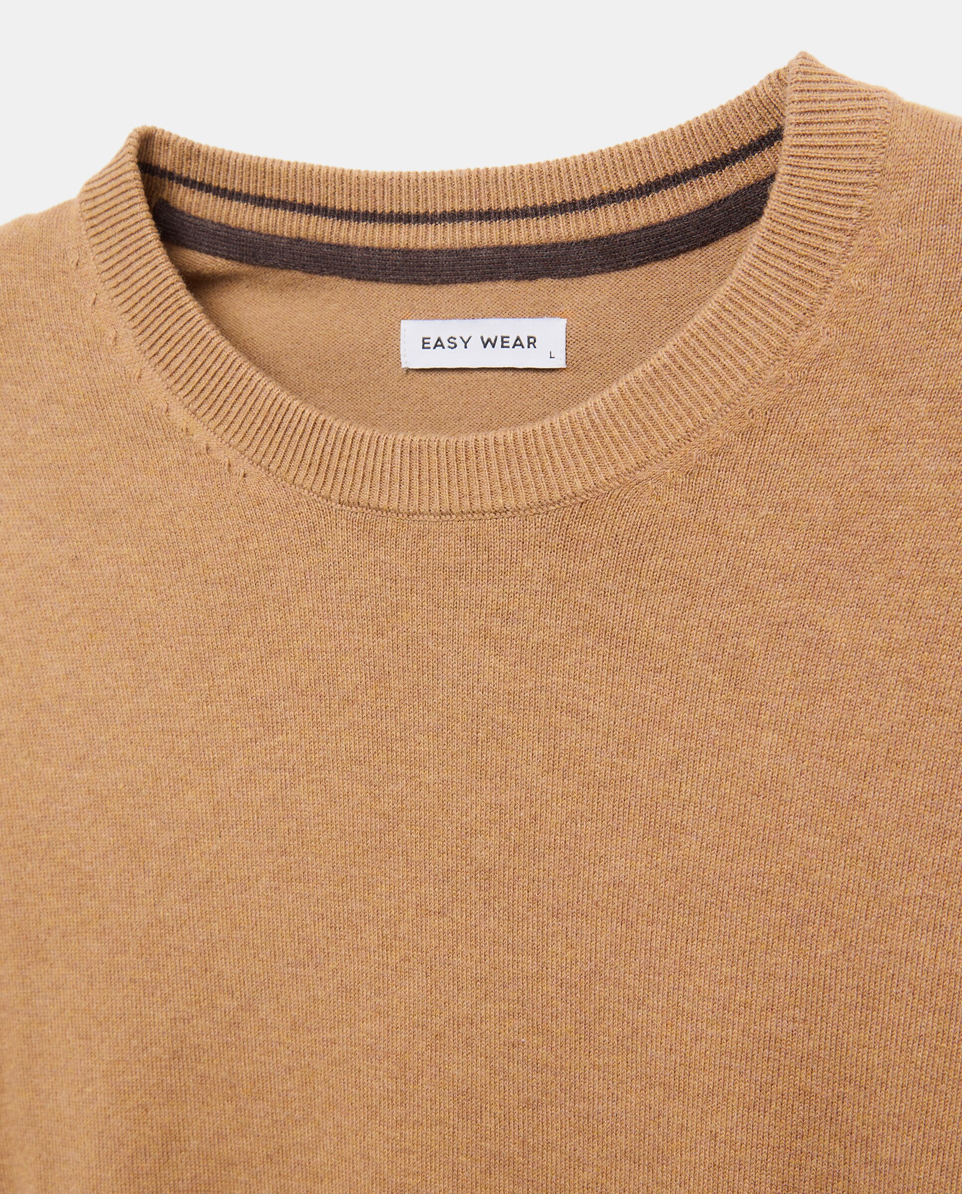 Jersey liso cuello redondo de hombre - Easy Wear - 730 Camel 730 Camel-5