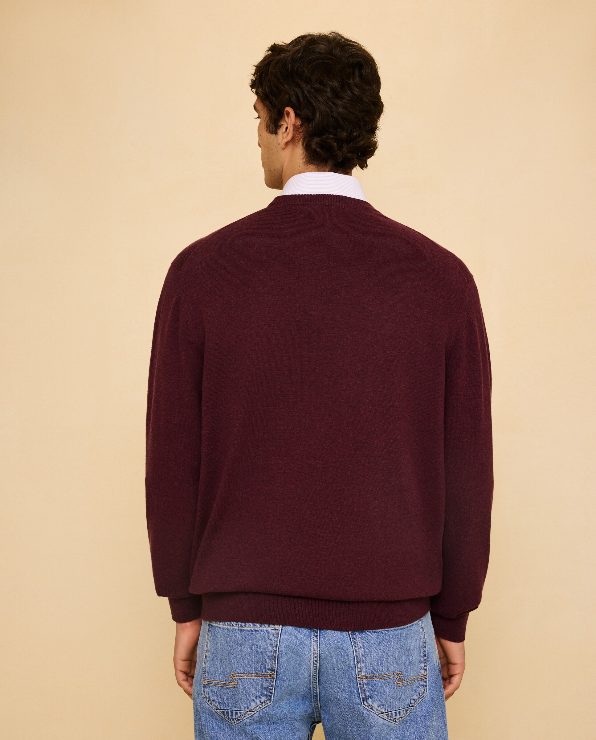 Jersey liso cuello redondo de hombre - Easy Wear - 291 Berenjena 291 Berenjena-3