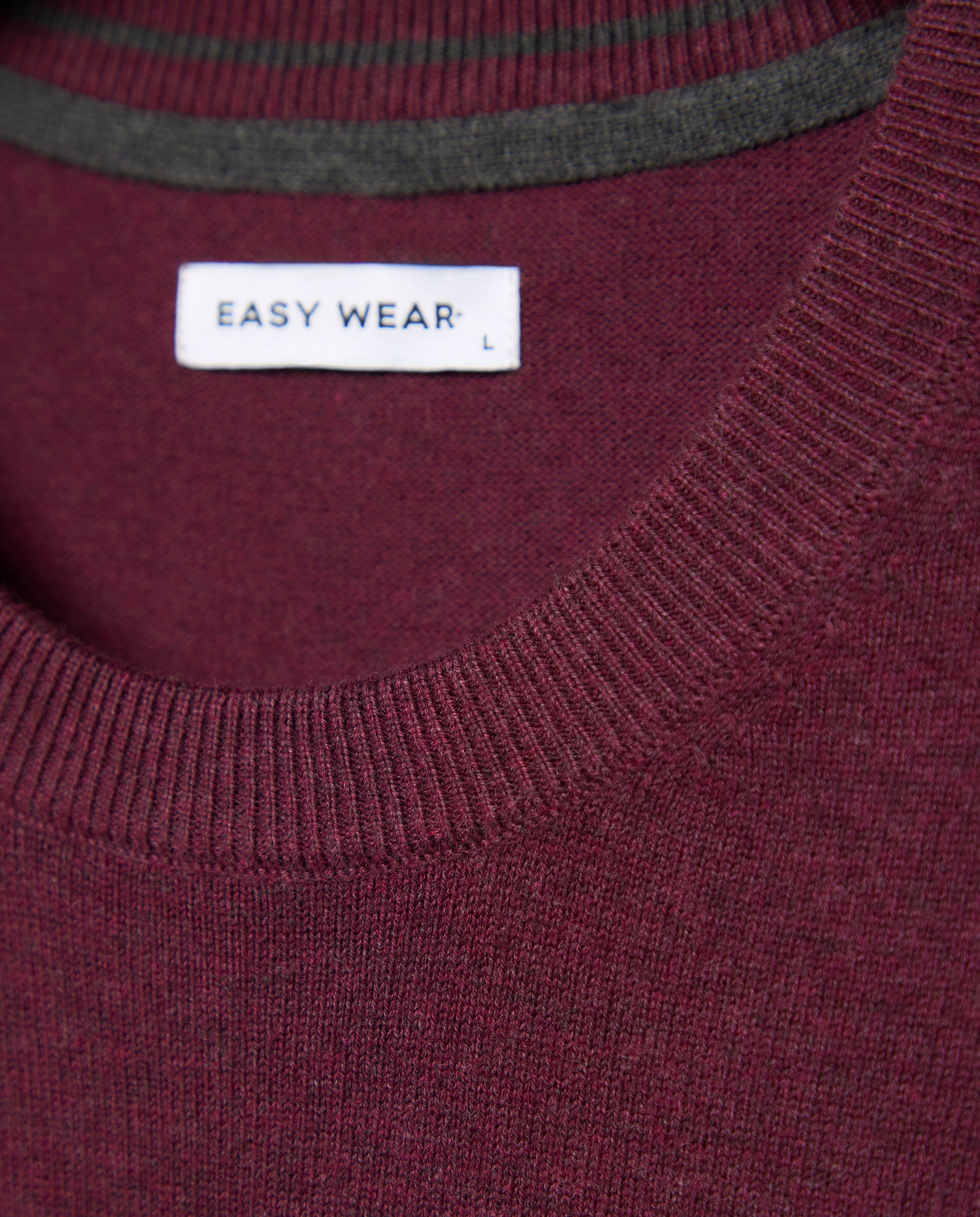 Jersey liso cuello redondo de hombre - Easy Wear - 291 Berenjena 291 Berenjena-5
