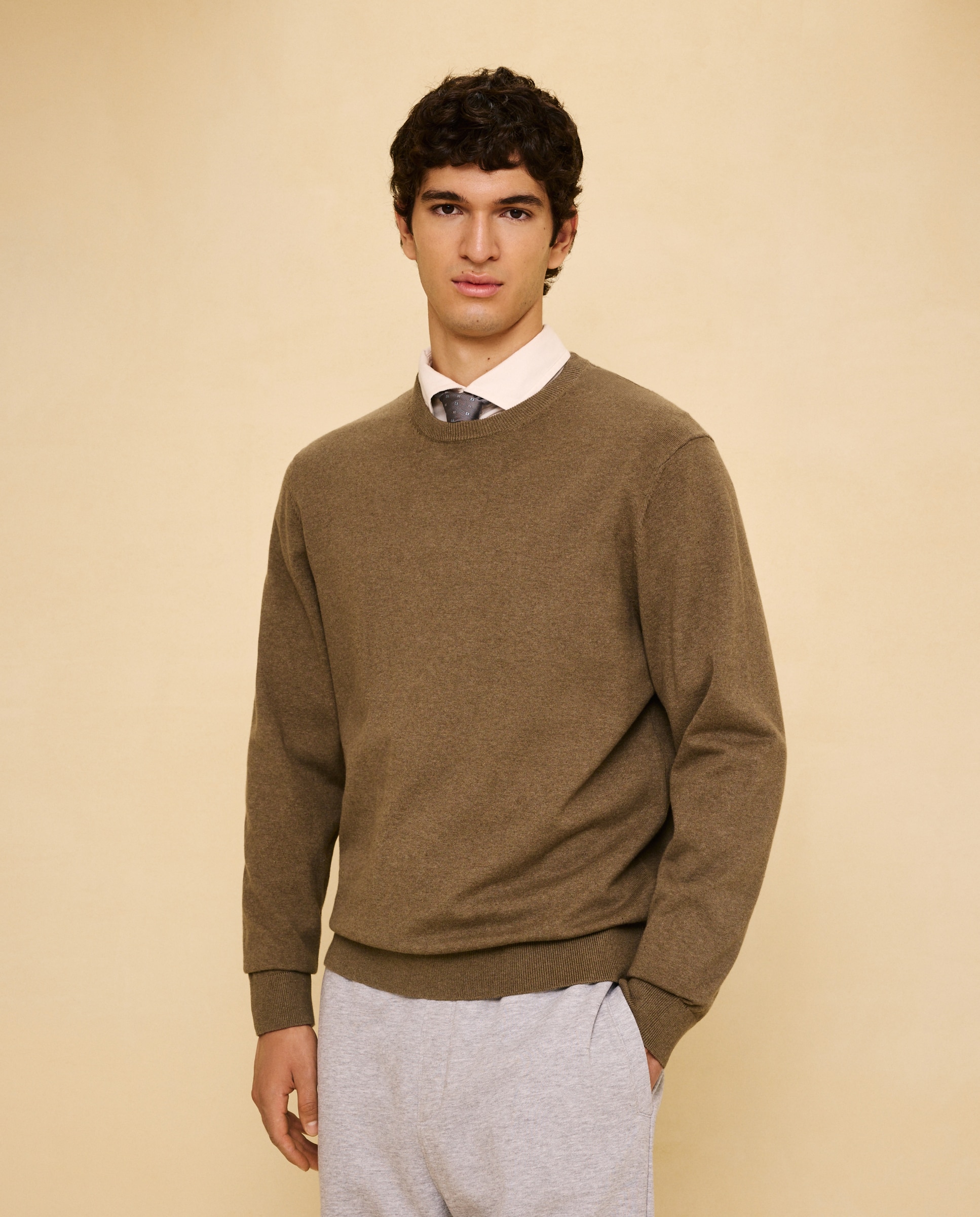 Imagem 0 de Camisola de Malha Lisa com Gola Redonda