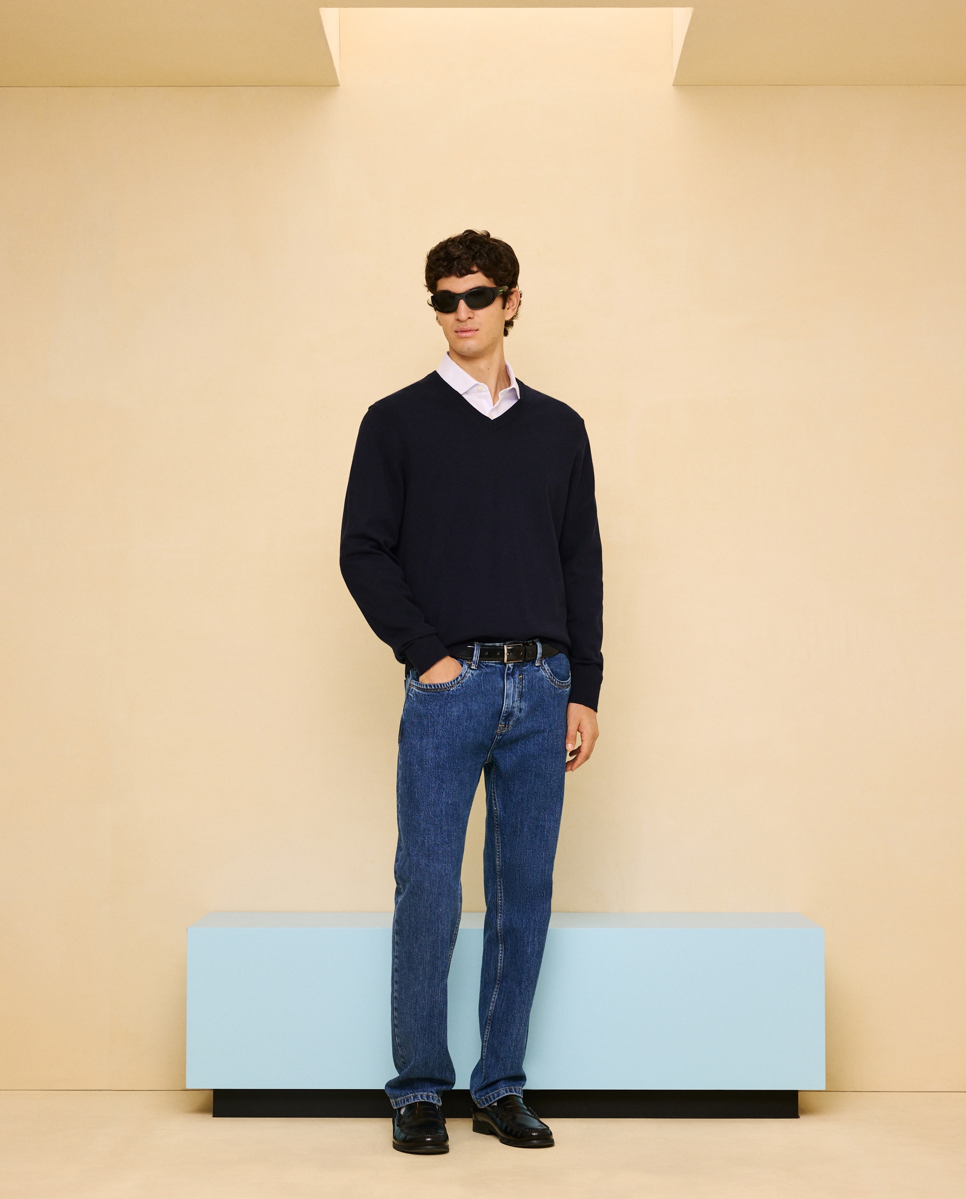 Jersey liso de hombre - Easy Wear - Azul marino Azul marino-1