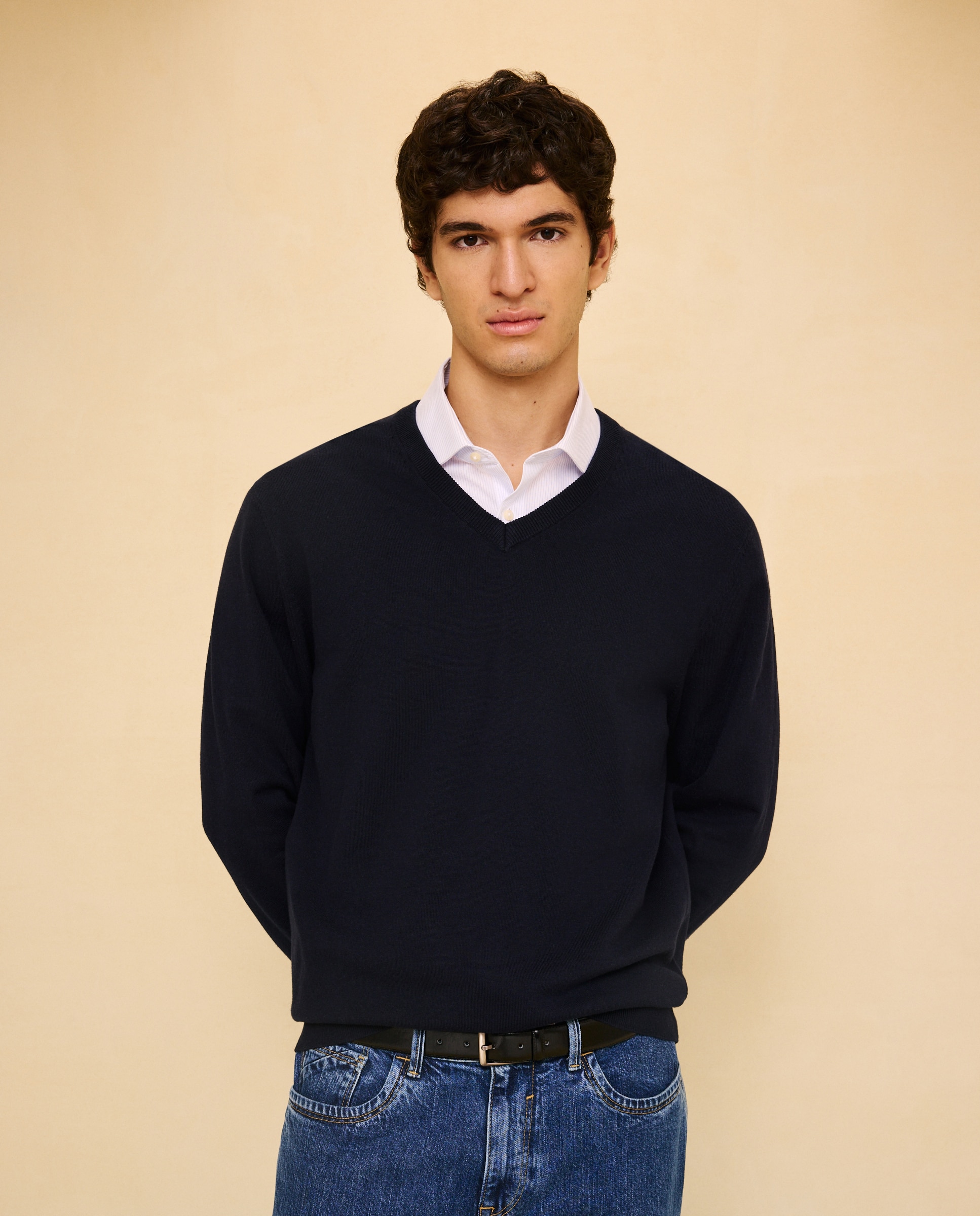 Jersey liso de hombre - Easy Wear - Azul marino Azul marino-2
