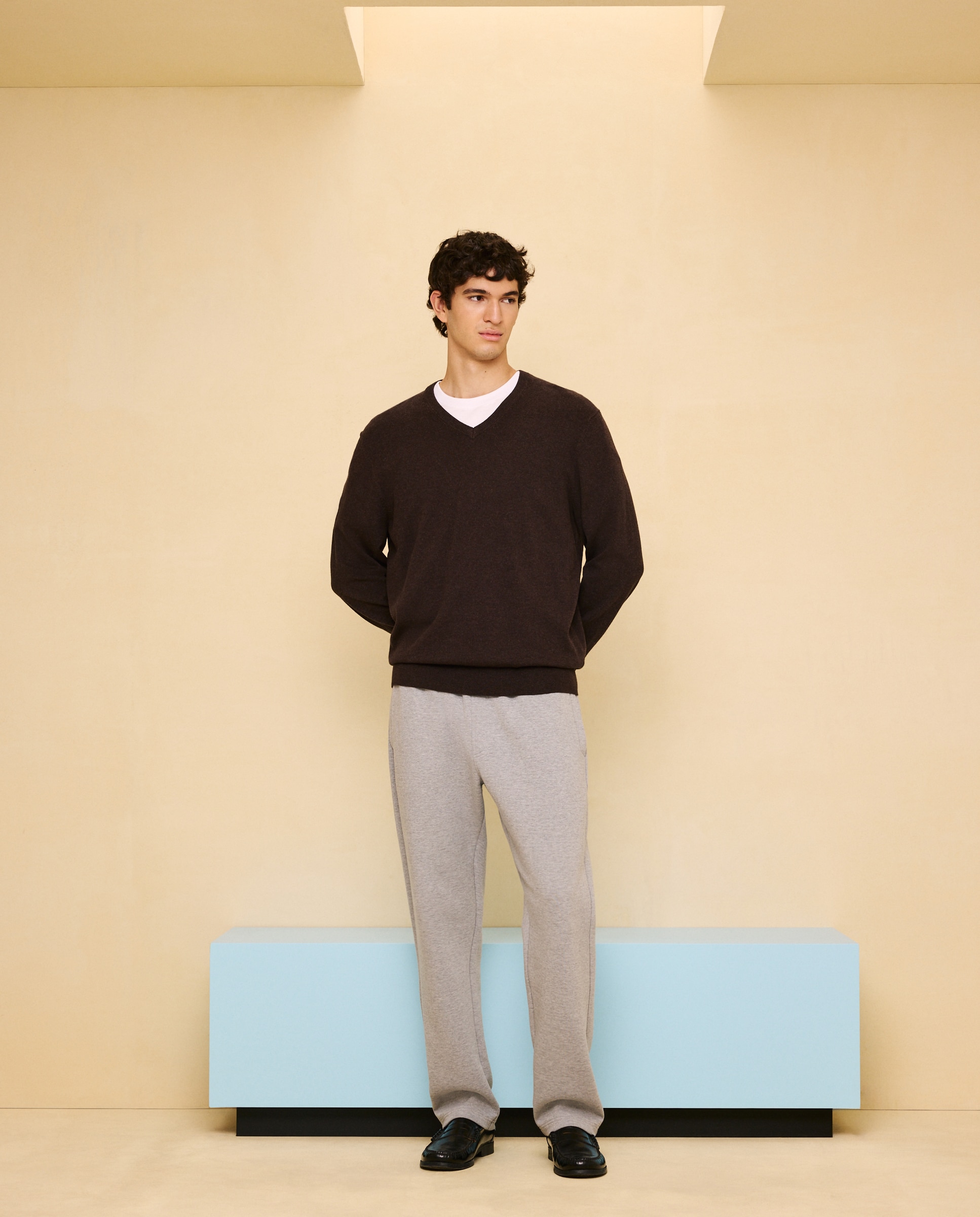 Jersey liso de hombre - Easy Wear - Marrón Marrón-1