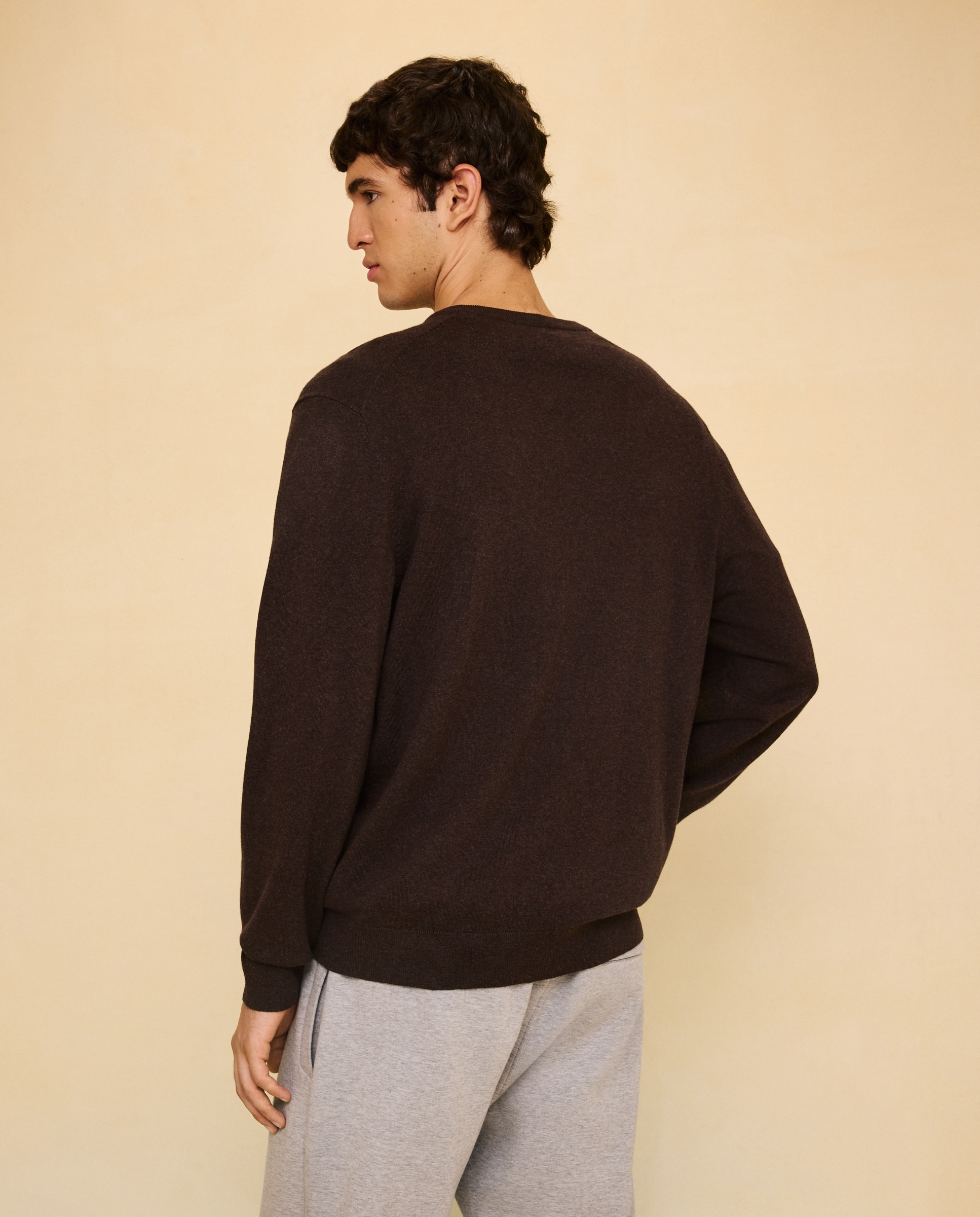 Jersey liso de hombre - Easy Wear - Marrón Marrón-3