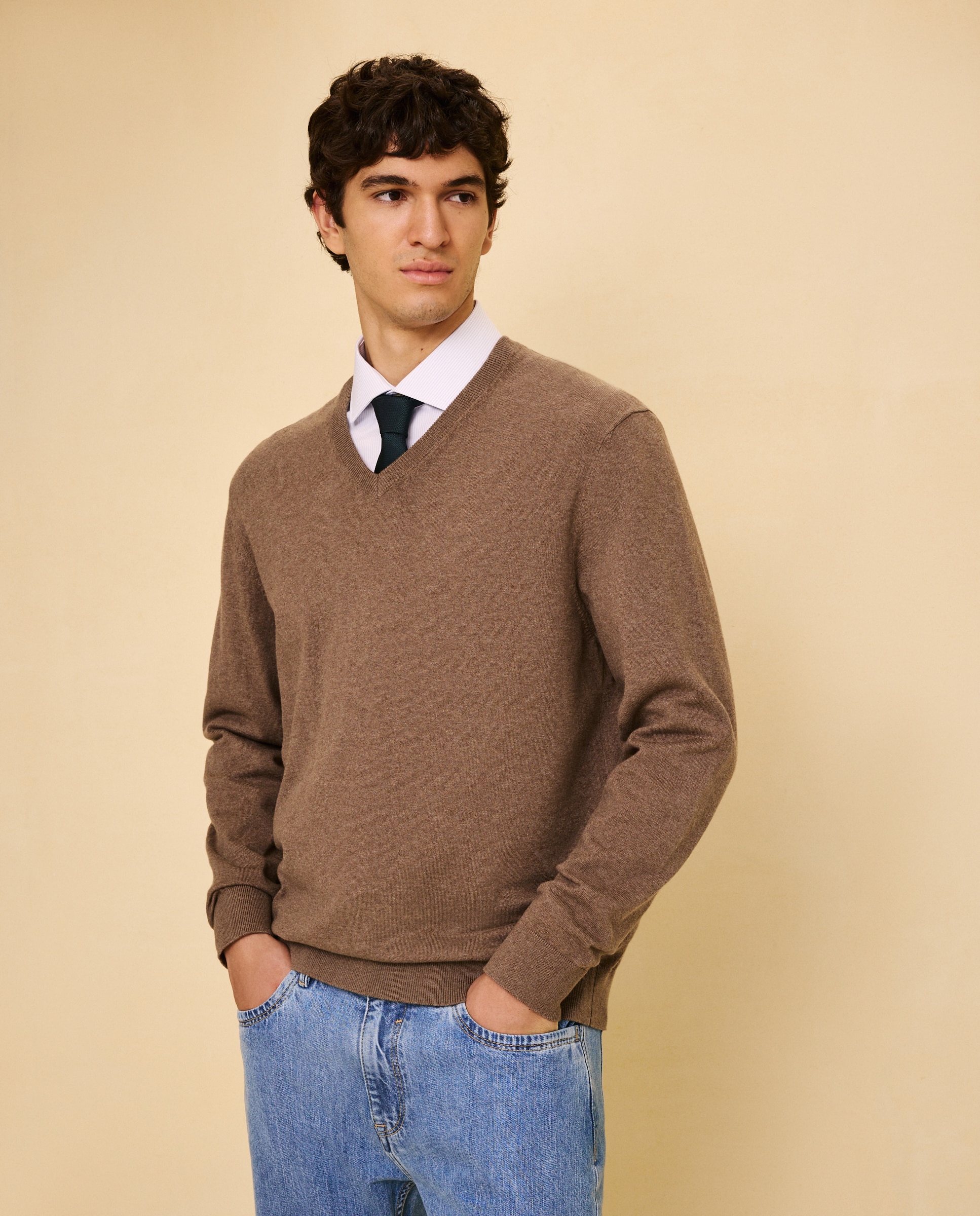 Jersey liso de hombre - Easy Wear - Tostado Tostado-1