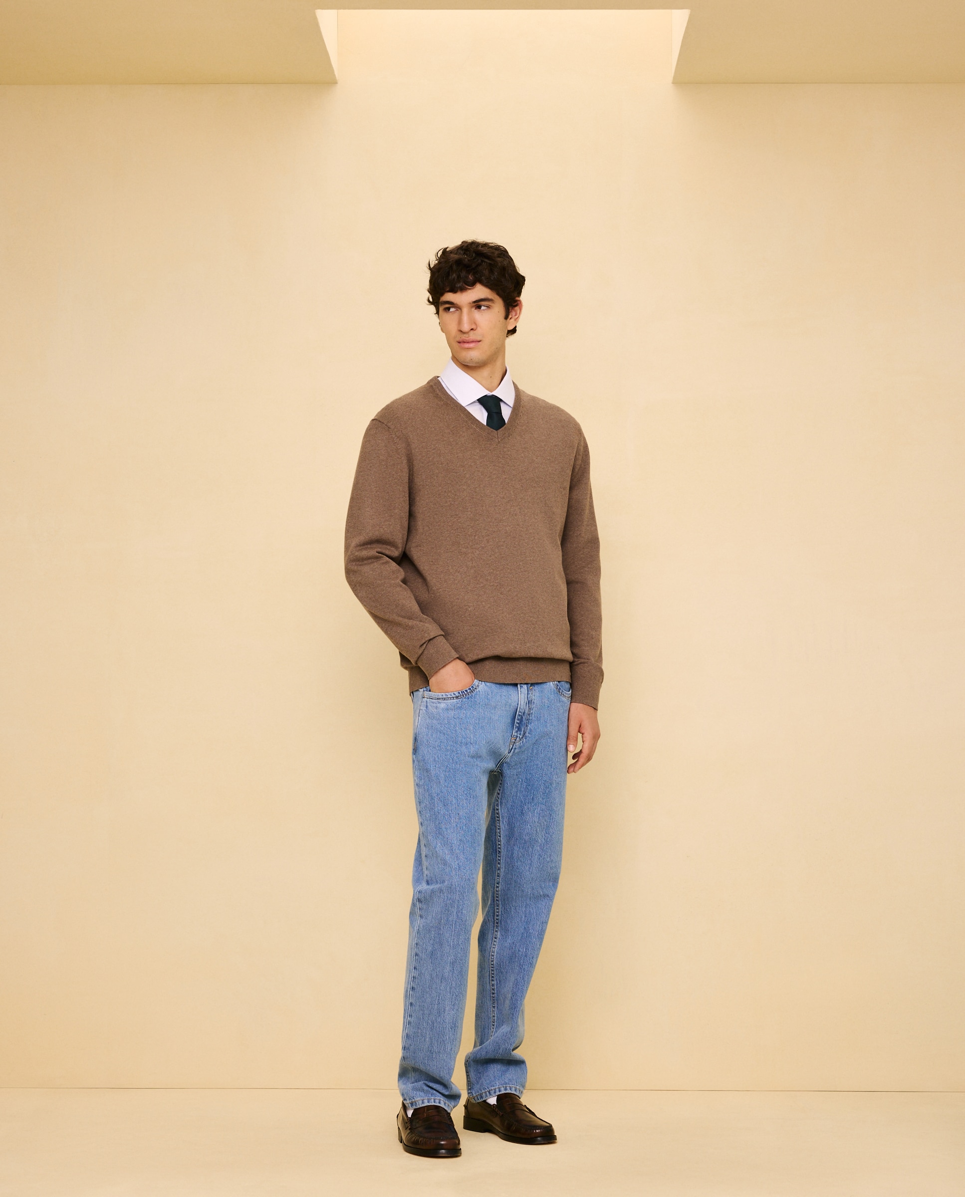 Jersey liso de hombre - Easy Wear - Tostado Tostado-2