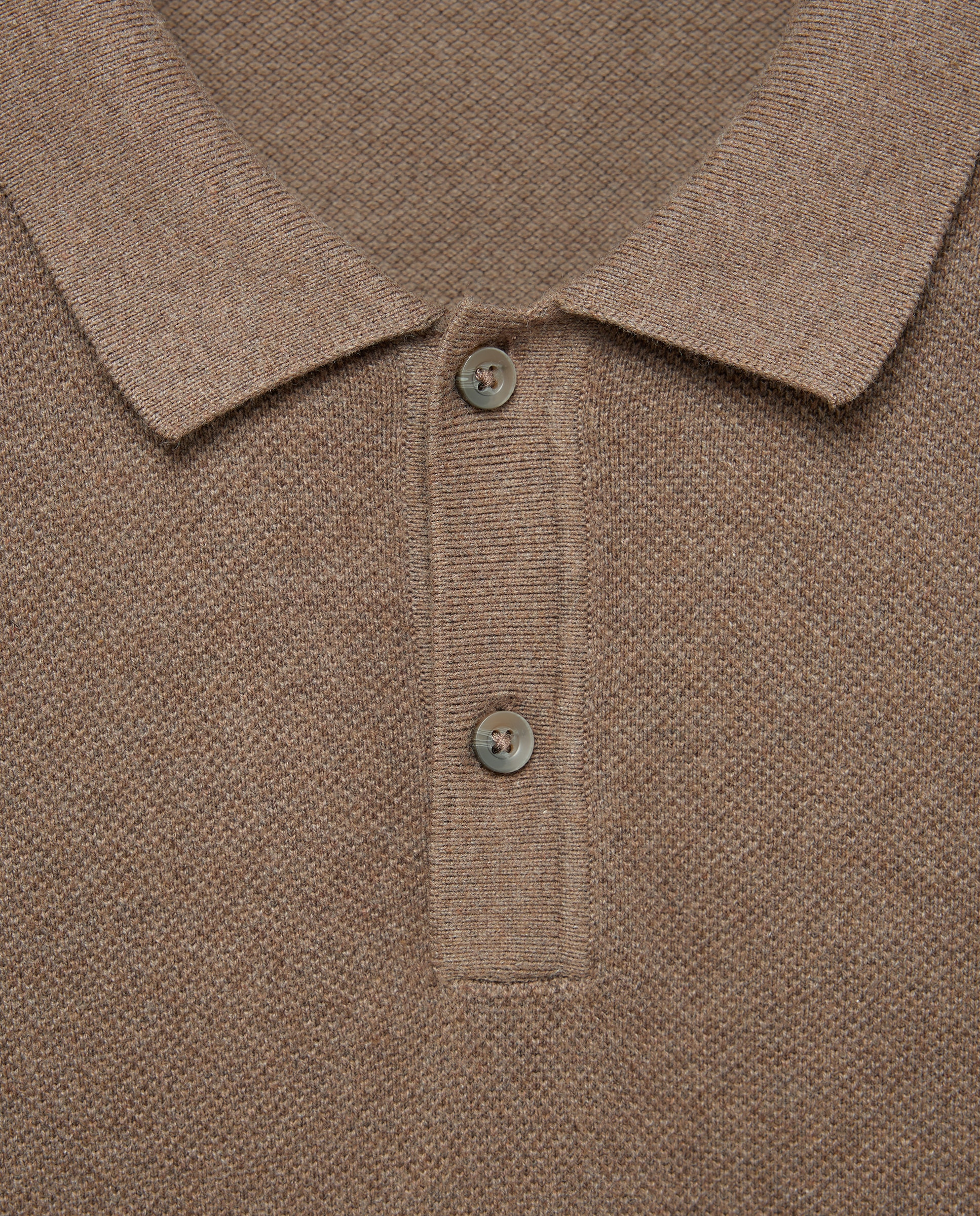 Jersey cuello polo de manga larga de hombre - Easy Wear - Chocolate Chocolate-5
