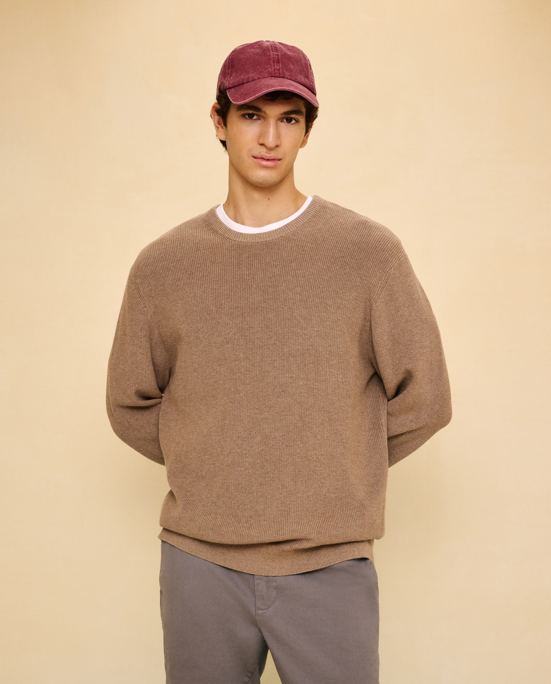 Jersey de cuello caja de hombre - Easy Wear - 120 Crudo 120 Crudo-1