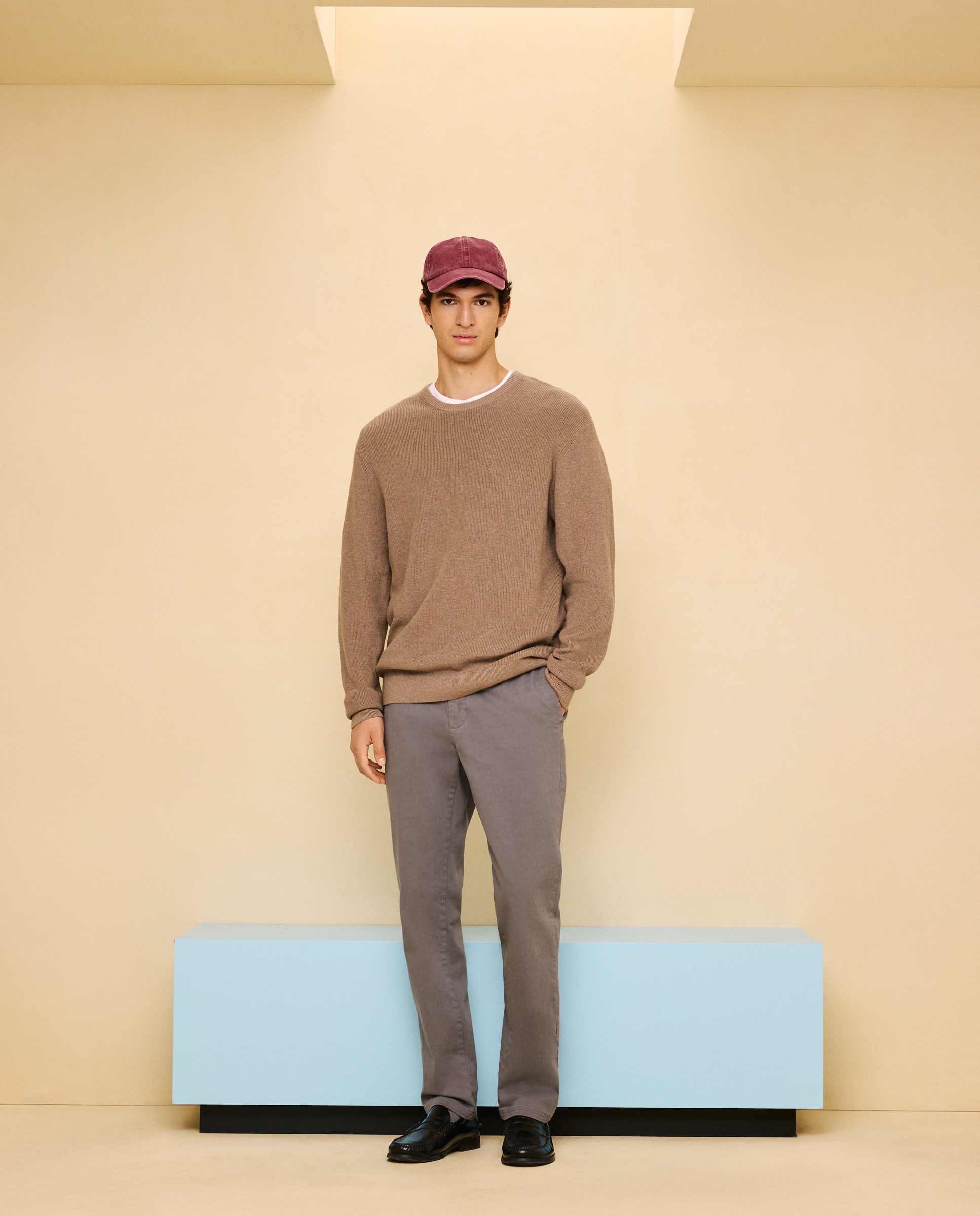 Jersey de cuello caja de hombre - Easy Wear - 120 Crudo 120 Crudo-2