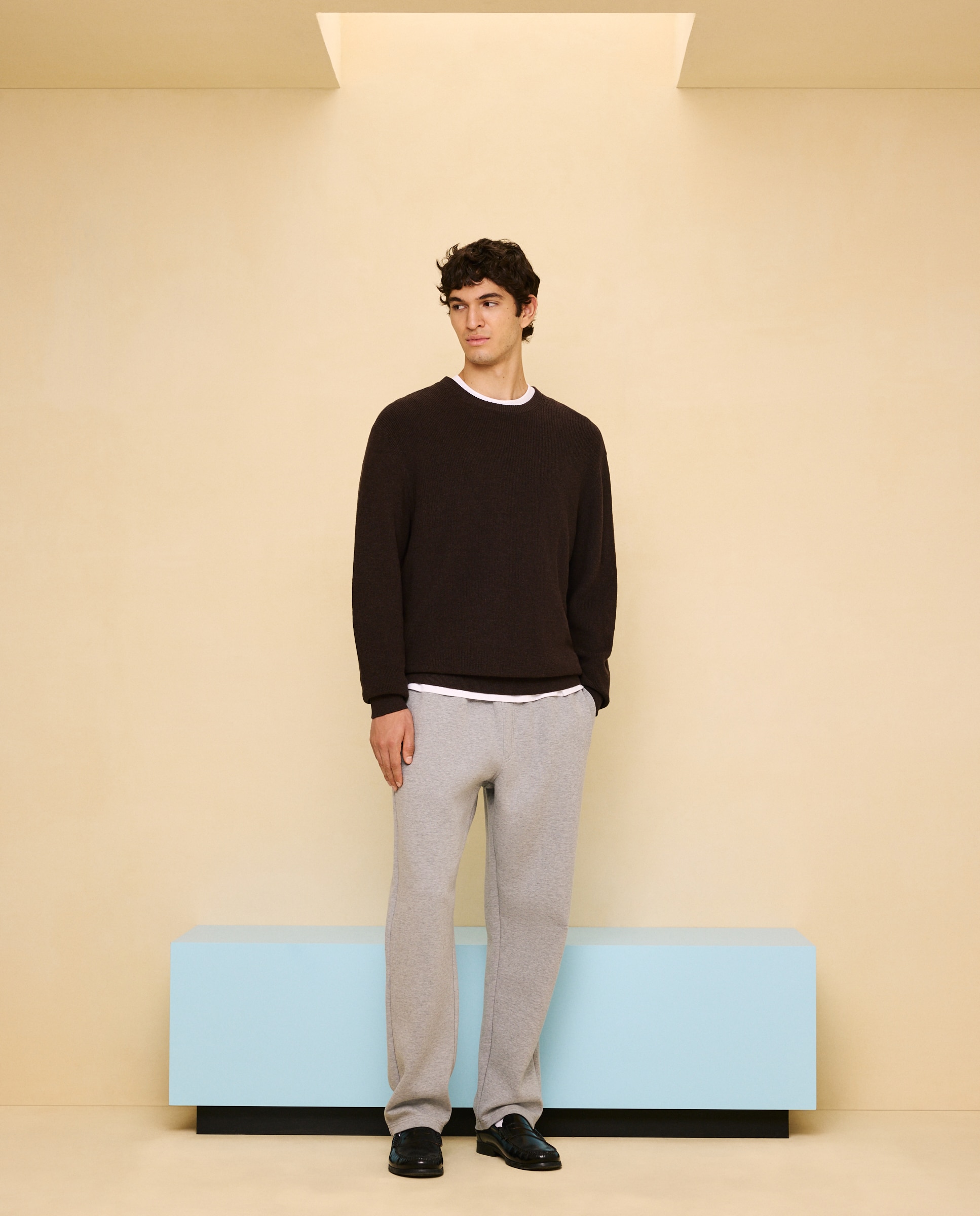 Jersey de cuello caja de hombre - Easy Wear - Chocolate Chocolate-2