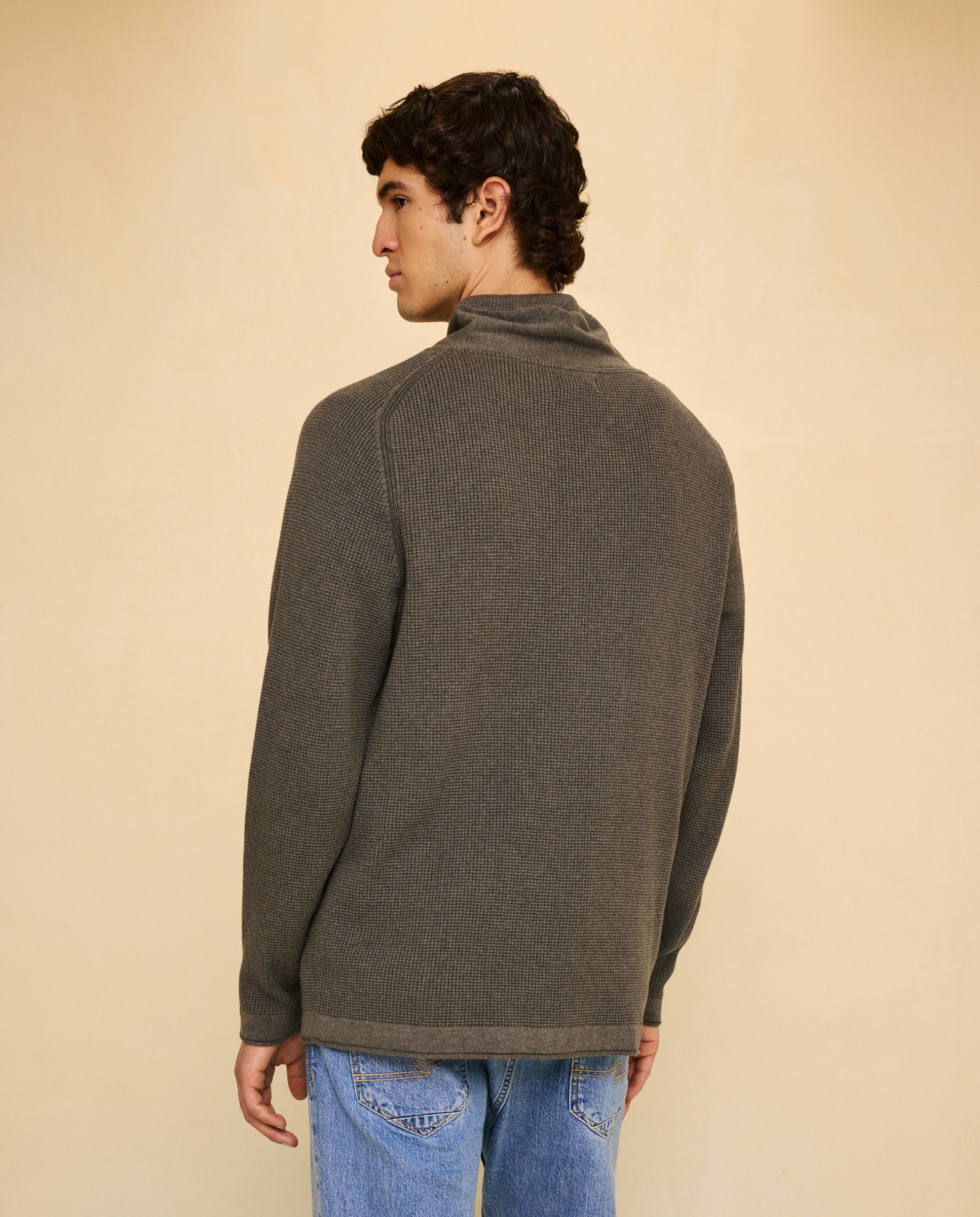 Jersey cuello buzo de hombre - Easy Wear - 520 Kaki 520 Kaki-3