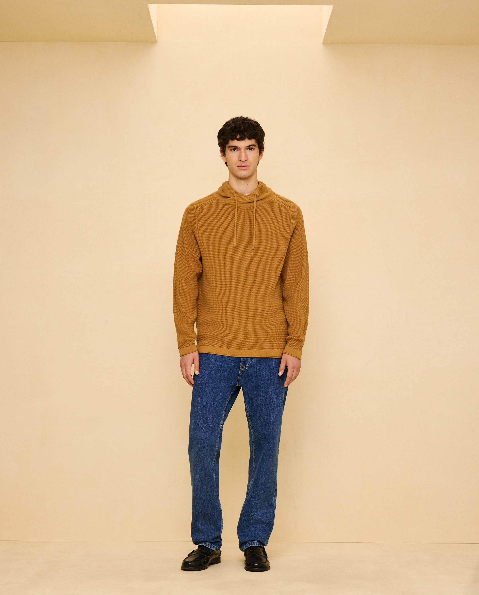 Jersey cuello buzo de hombre - Easy Wear - Mostaza Mostaza-2