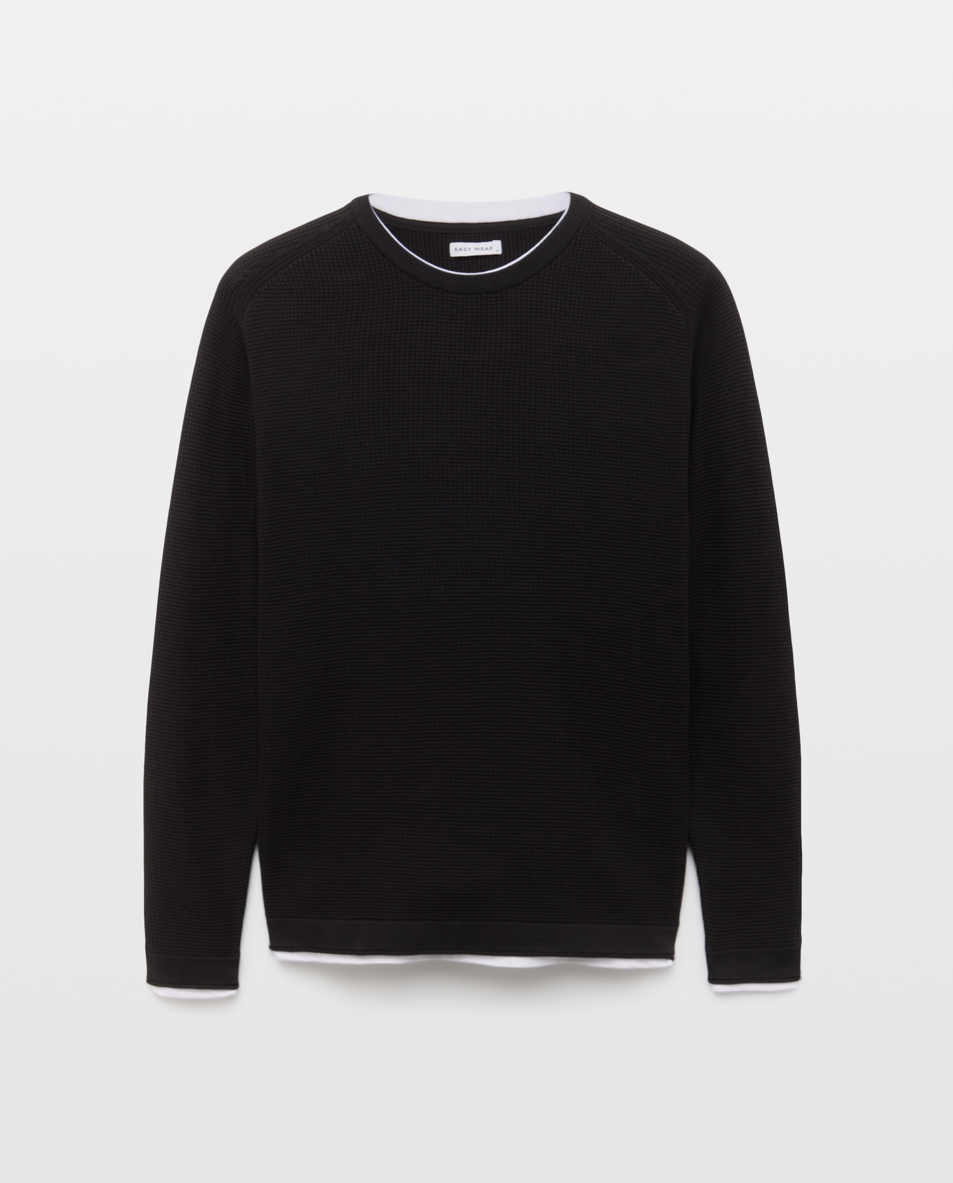Jersey cuello redondo de hombre - Easy Wear - Negro Negro-4