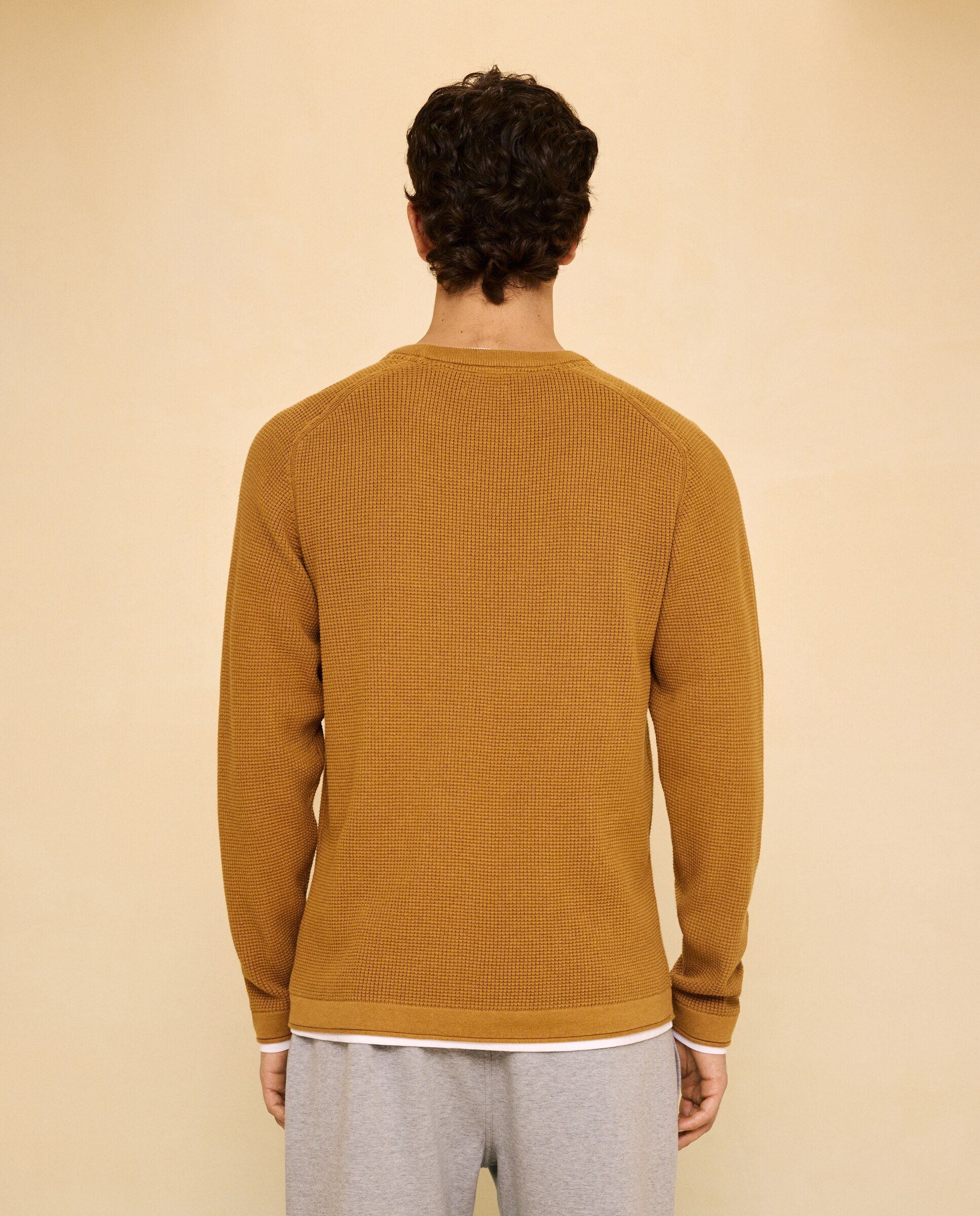 Jersey cuello redondo de hombre - Easy Wear - Mostaza Mostaza-3