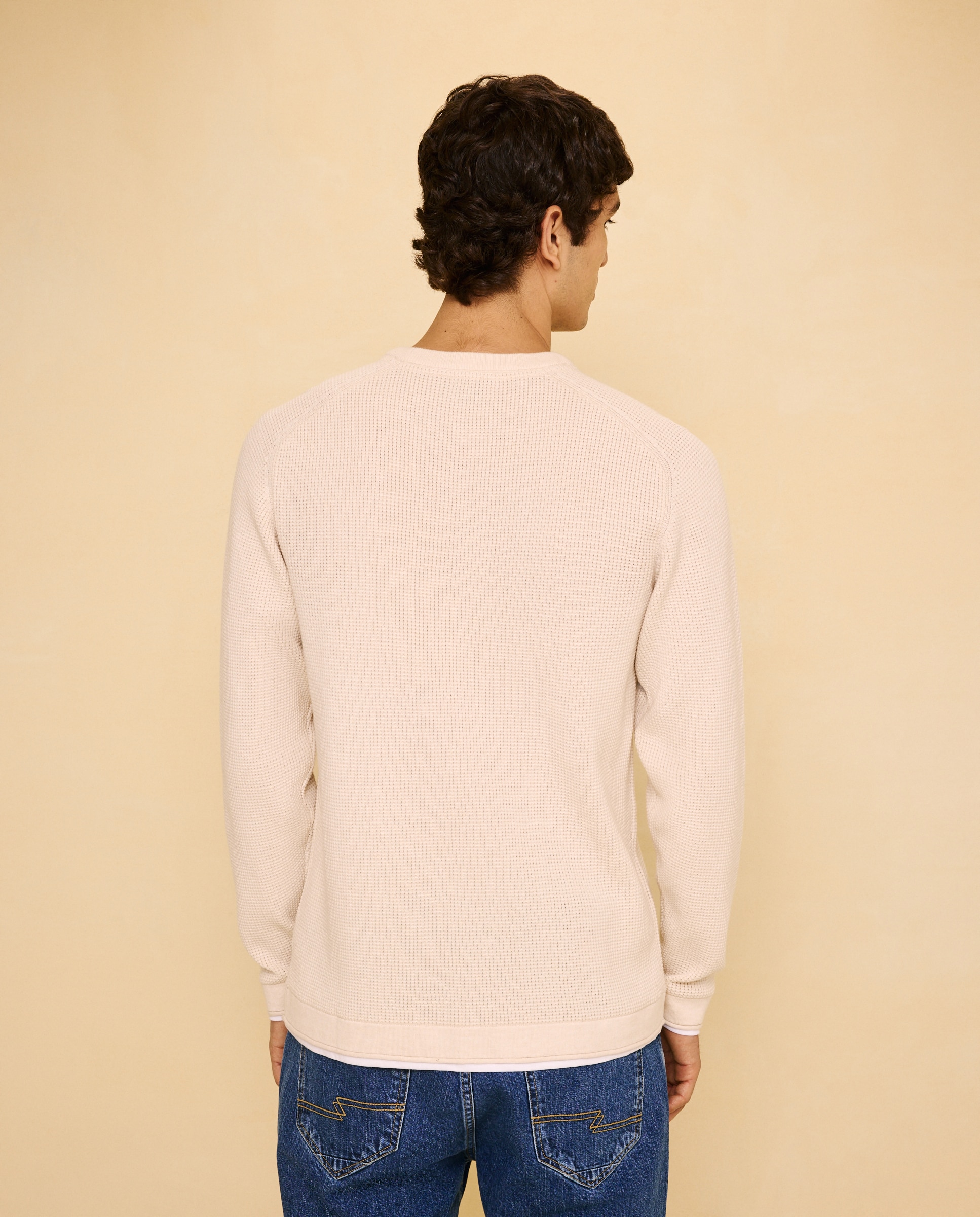 Jersey cuello redondo de hombre - Easy Wear - 120 Crudo 120 Crudo-3