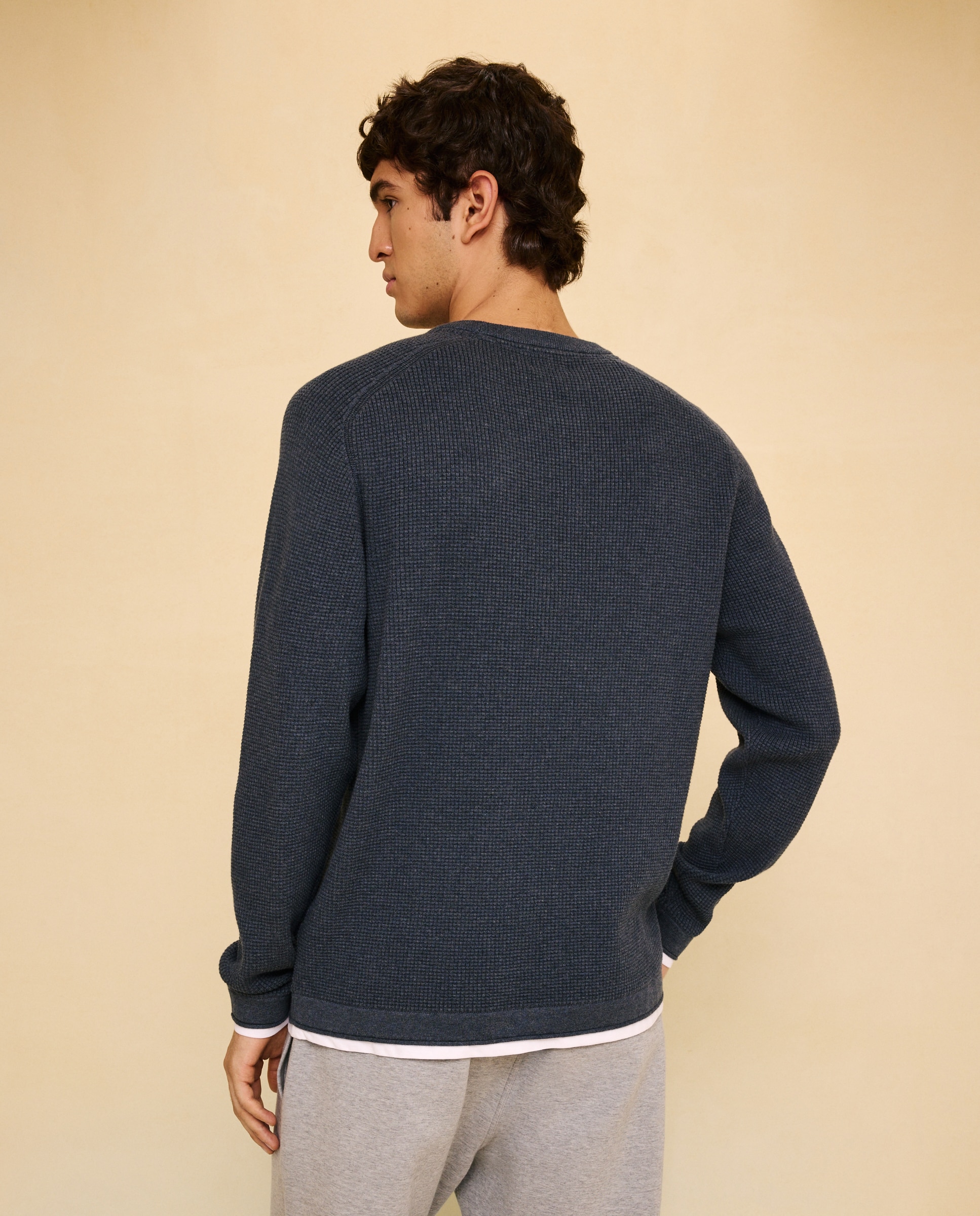Camisola de Malha com Decote Redondo 471 Índigo-3