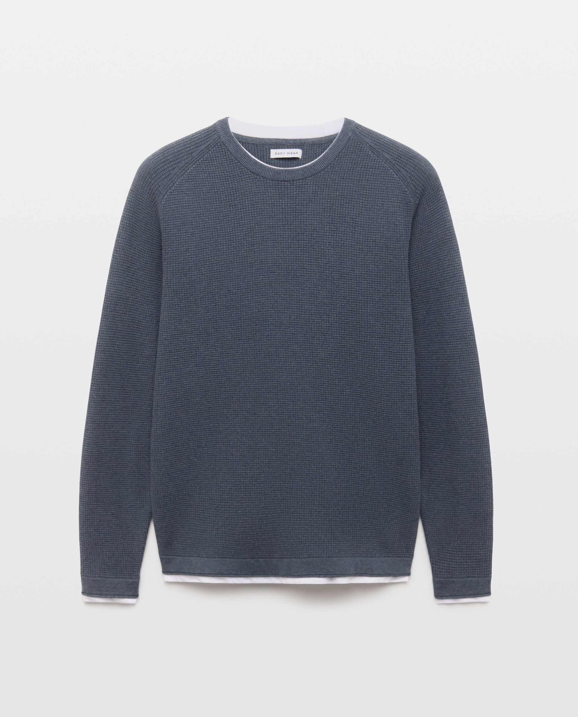 Camisola de Malha com Decote Redondo 471 Índigo-4