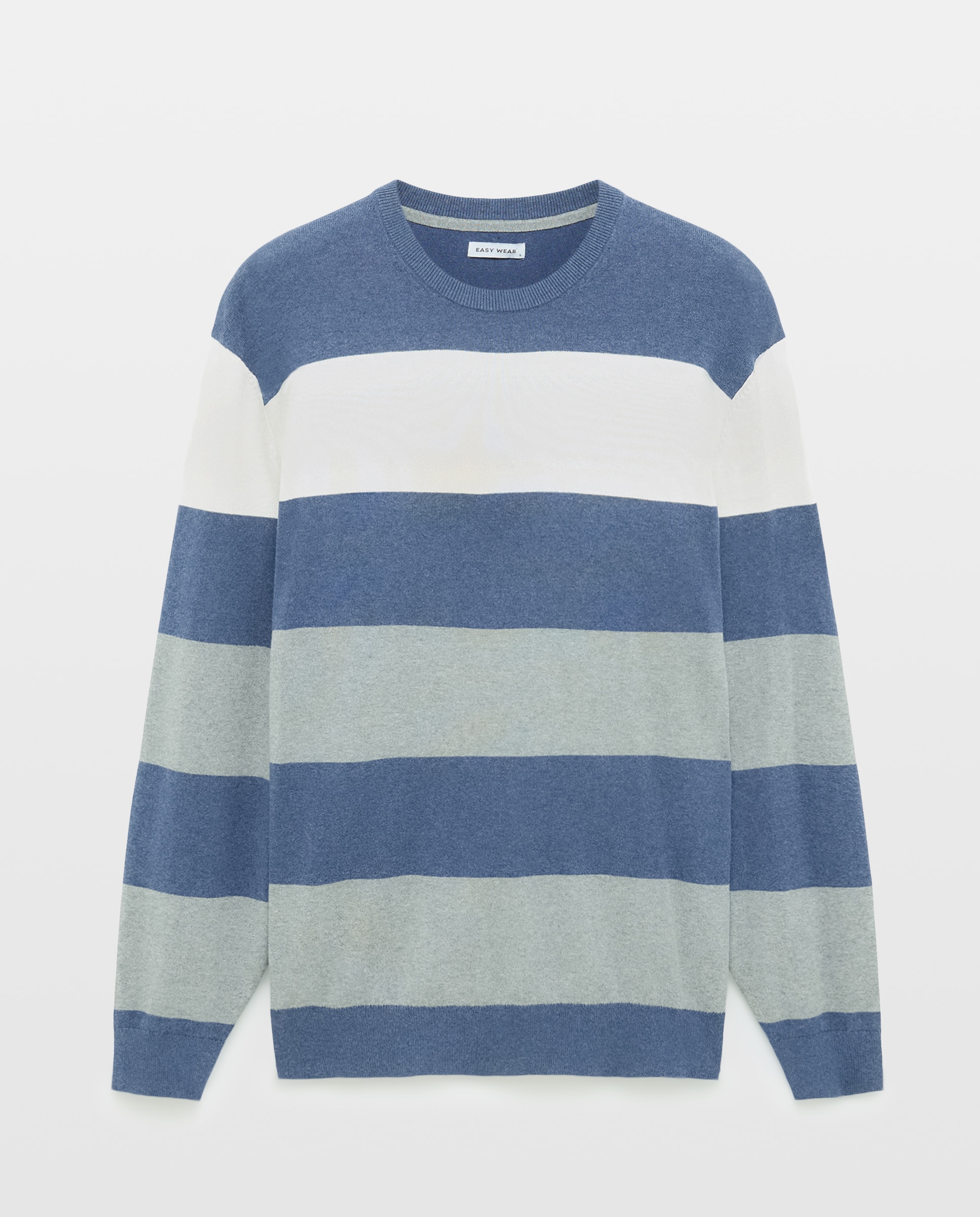 Jersey cuello caja de rayas de hombre - Easy Wear - 471 Índigo 471 Índigo-4