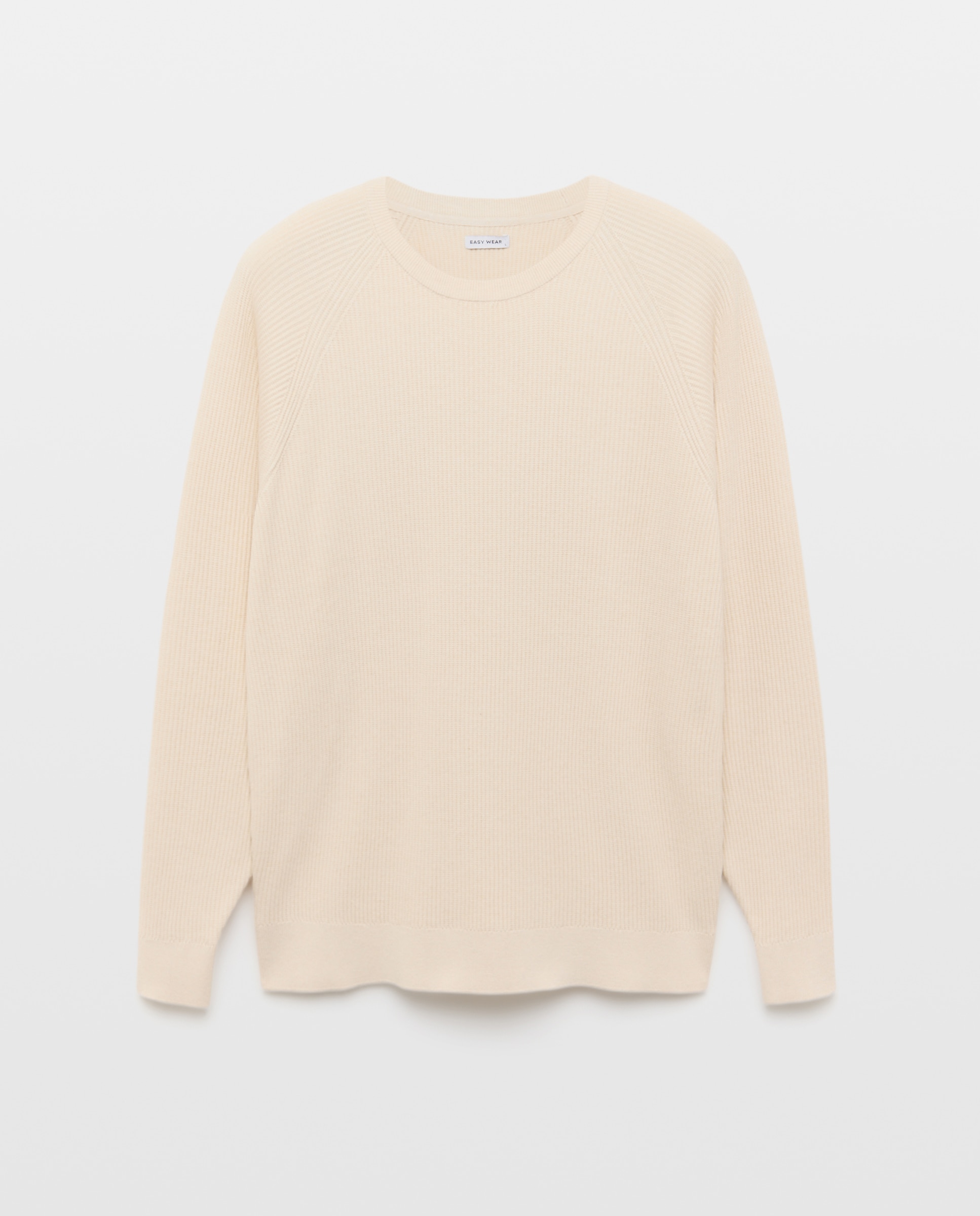 Jersey de canalé de cuello caja de hombre - Easy Wear - 120 Crudo 120 Crudo-4