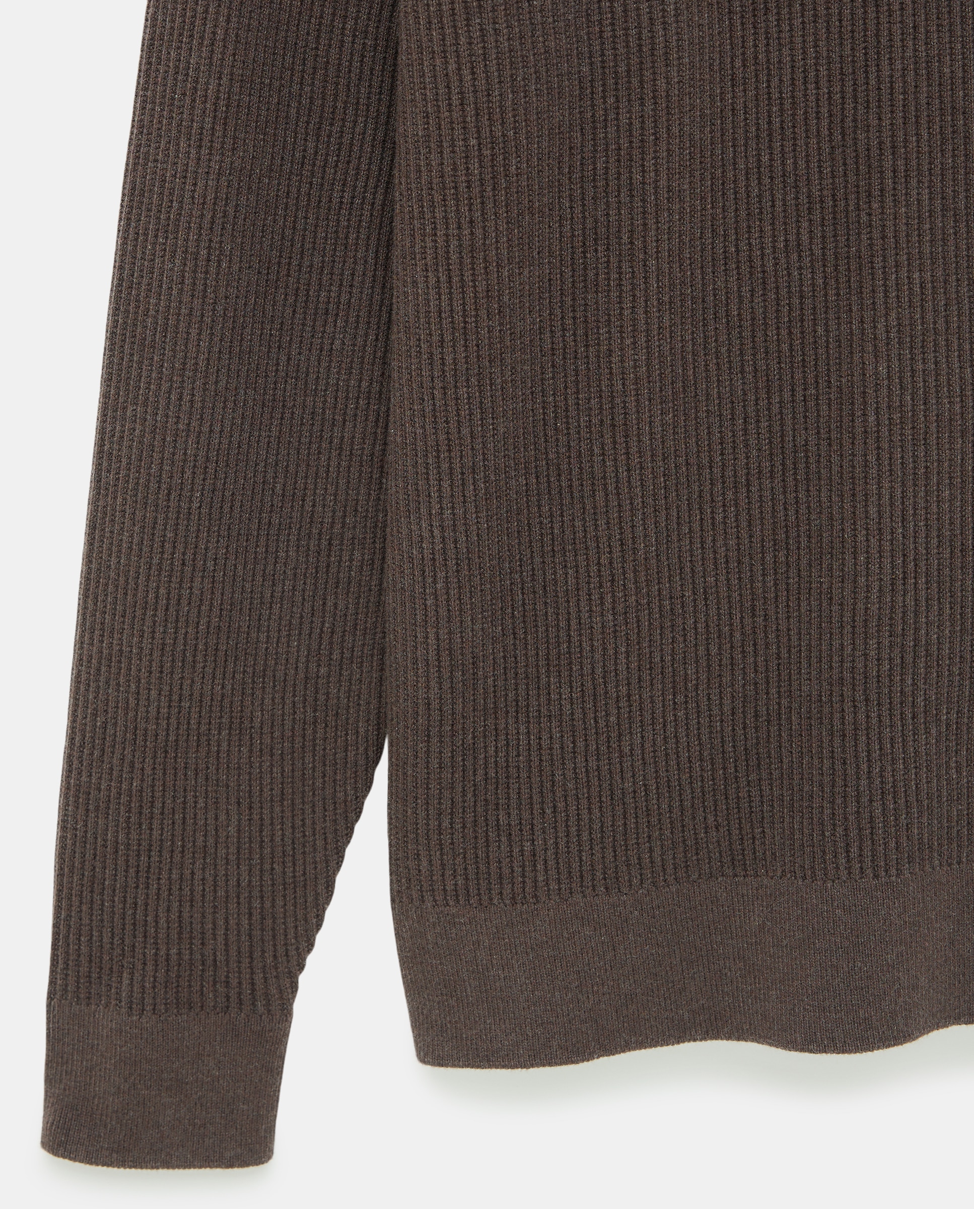 Jersey de canalé de cuello caja de hombre - Easy Wear - Marrón Marrón-5