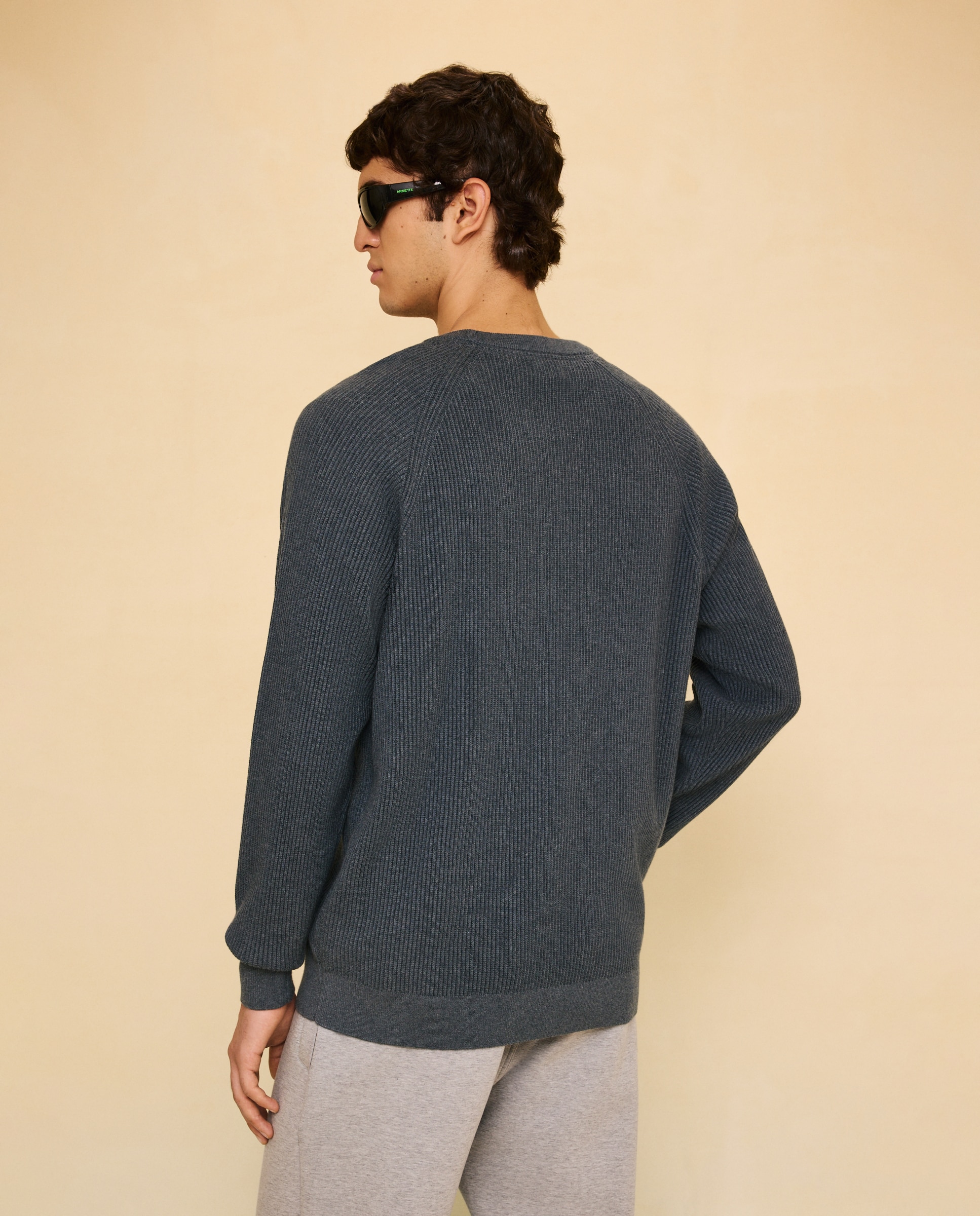 Jersey de canalé de cuello caja de hombre - Easy Wear - 400 Azul 400 Azul-3