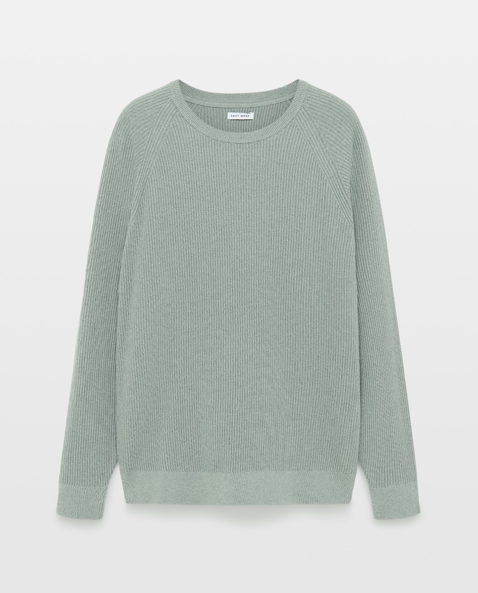 Jersey de canalé de cuello caja de hombre - Easy Wear - Verde Verde-4