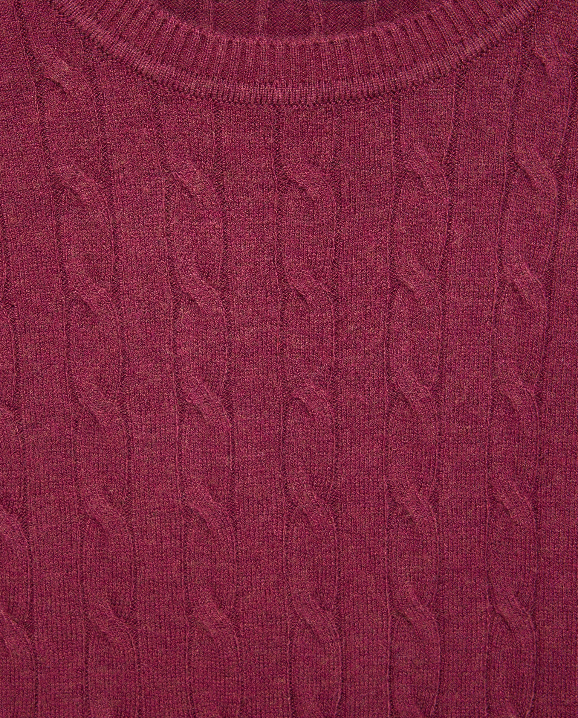 Camisola de Malha com Decote Redondo Bordeaux-2