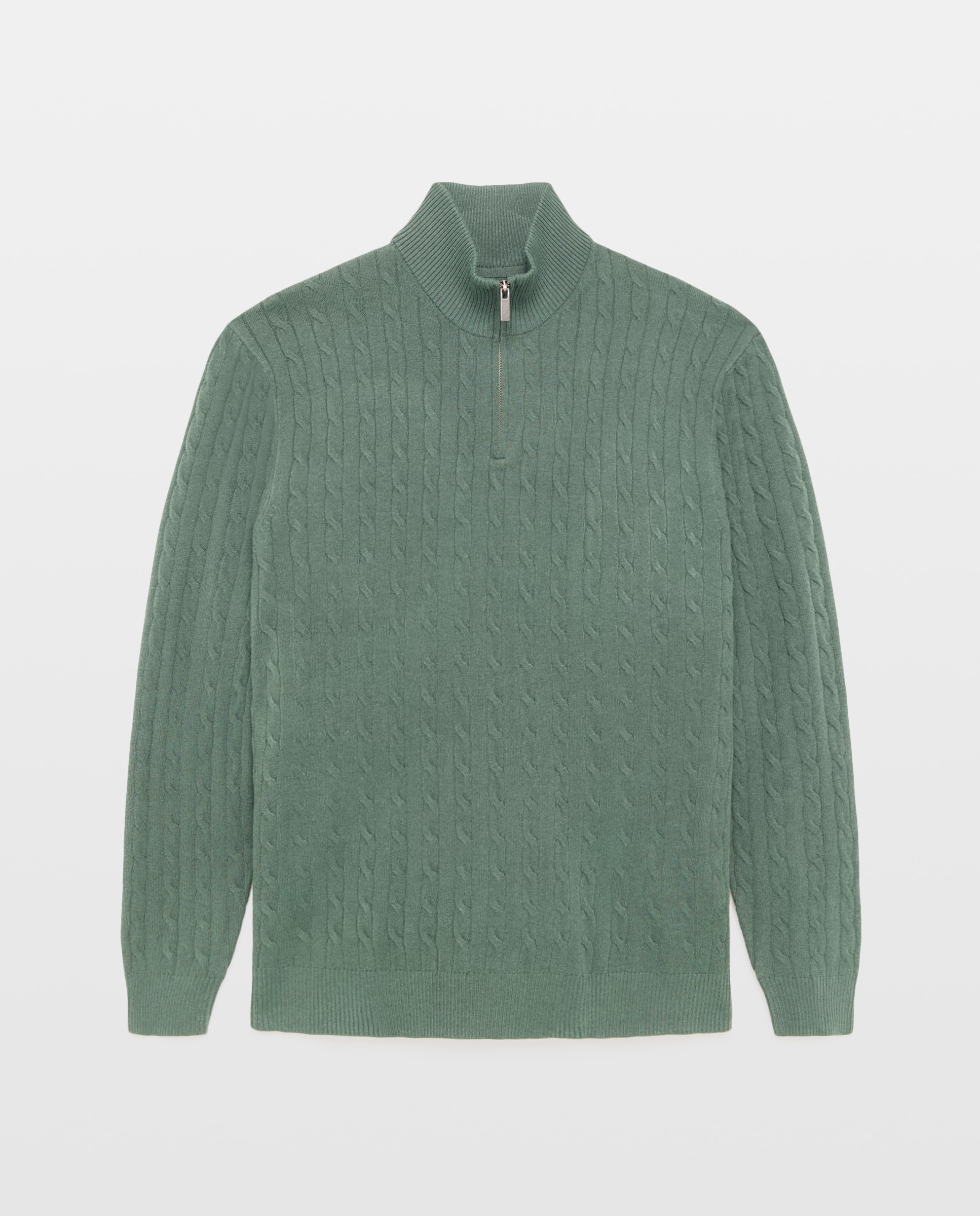 Jersey cuello cremallera de hombre - Easy Wear - Verde Verde-4