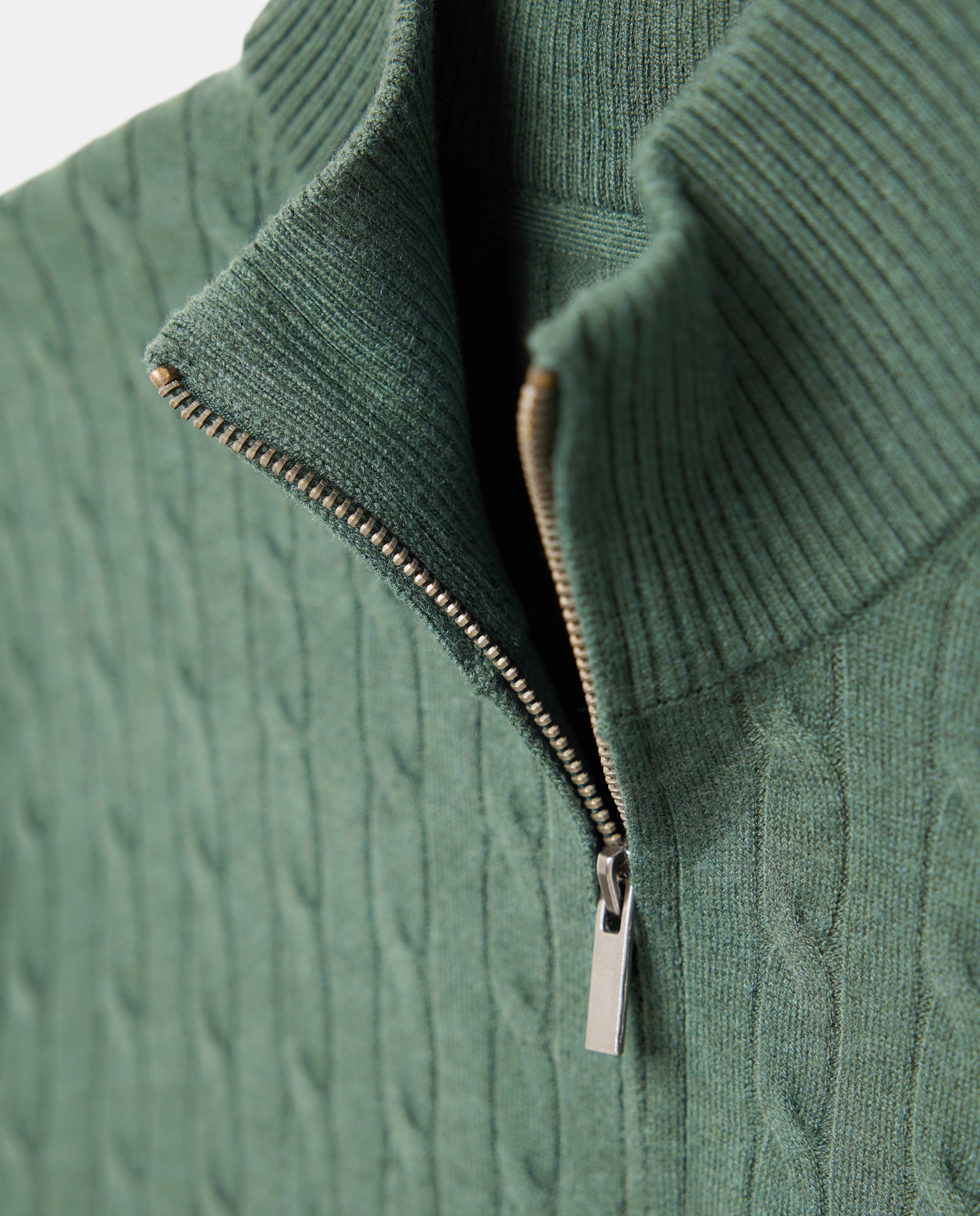 Jersey cuello cremallera de hombre - Easy Wear - Verde Verde-5