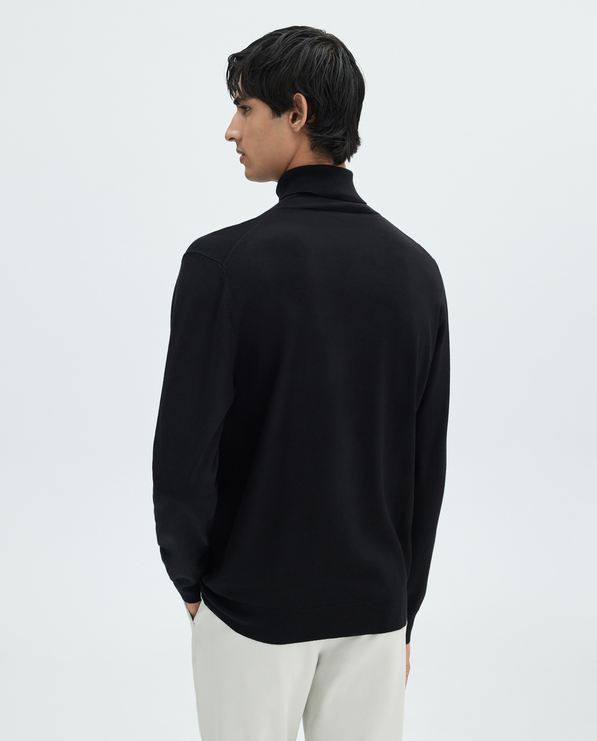 Jersey cuello vuelto de hombre - Easy Wear - Negro Negro-3