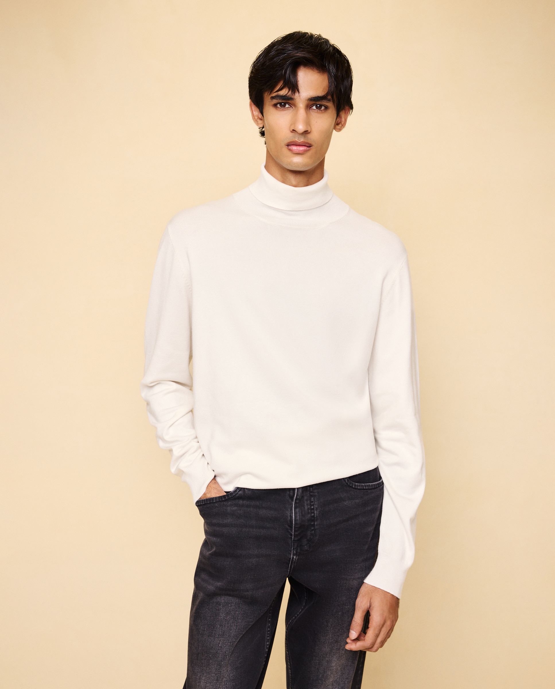 Jersey cuello vuelto de hombre - Easy Wear - 120 Crudo 120 Crudo-1