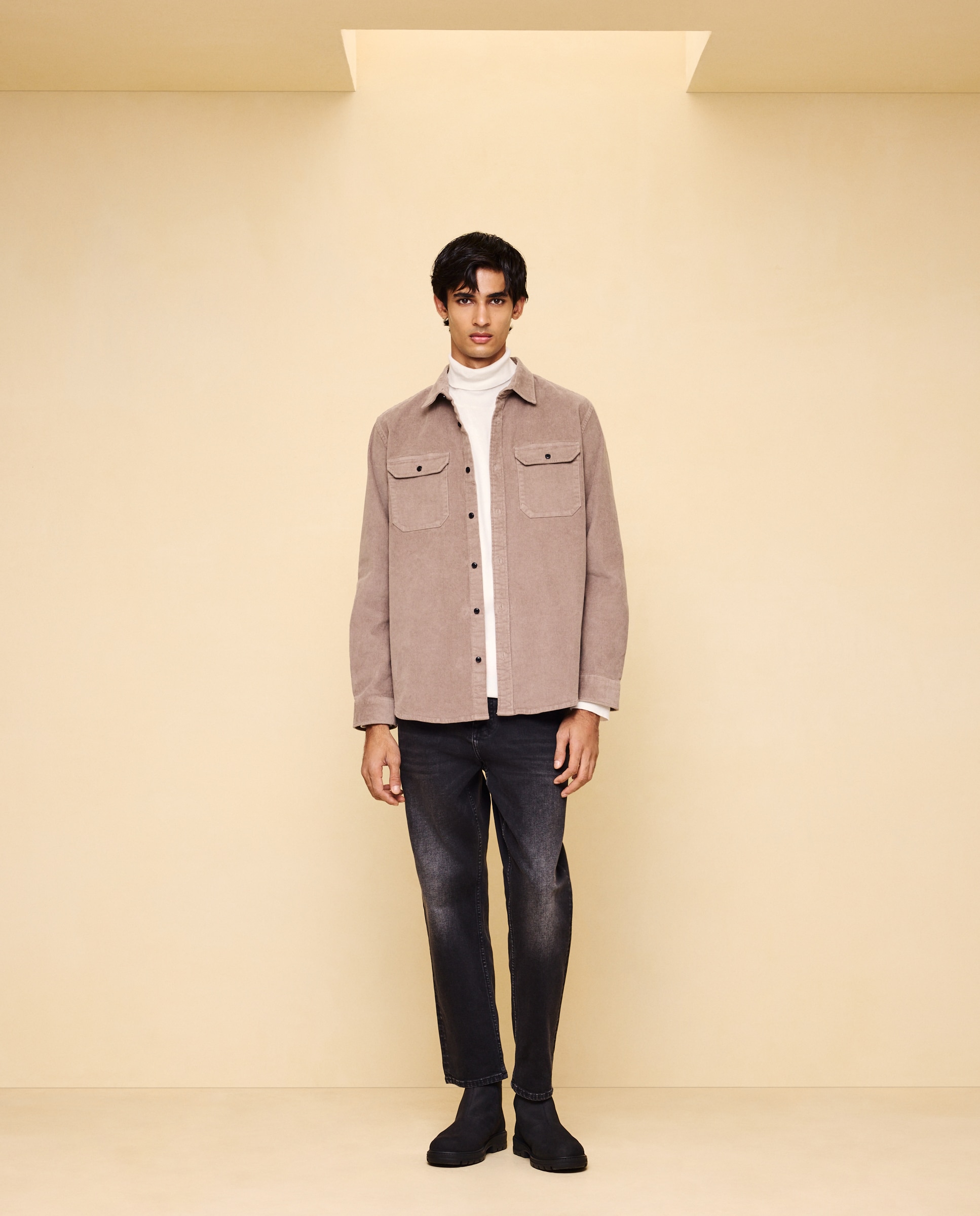 Jersey cuello vuelto de hombre - Easy Wear - 120 Crudo 120 Crudo-3