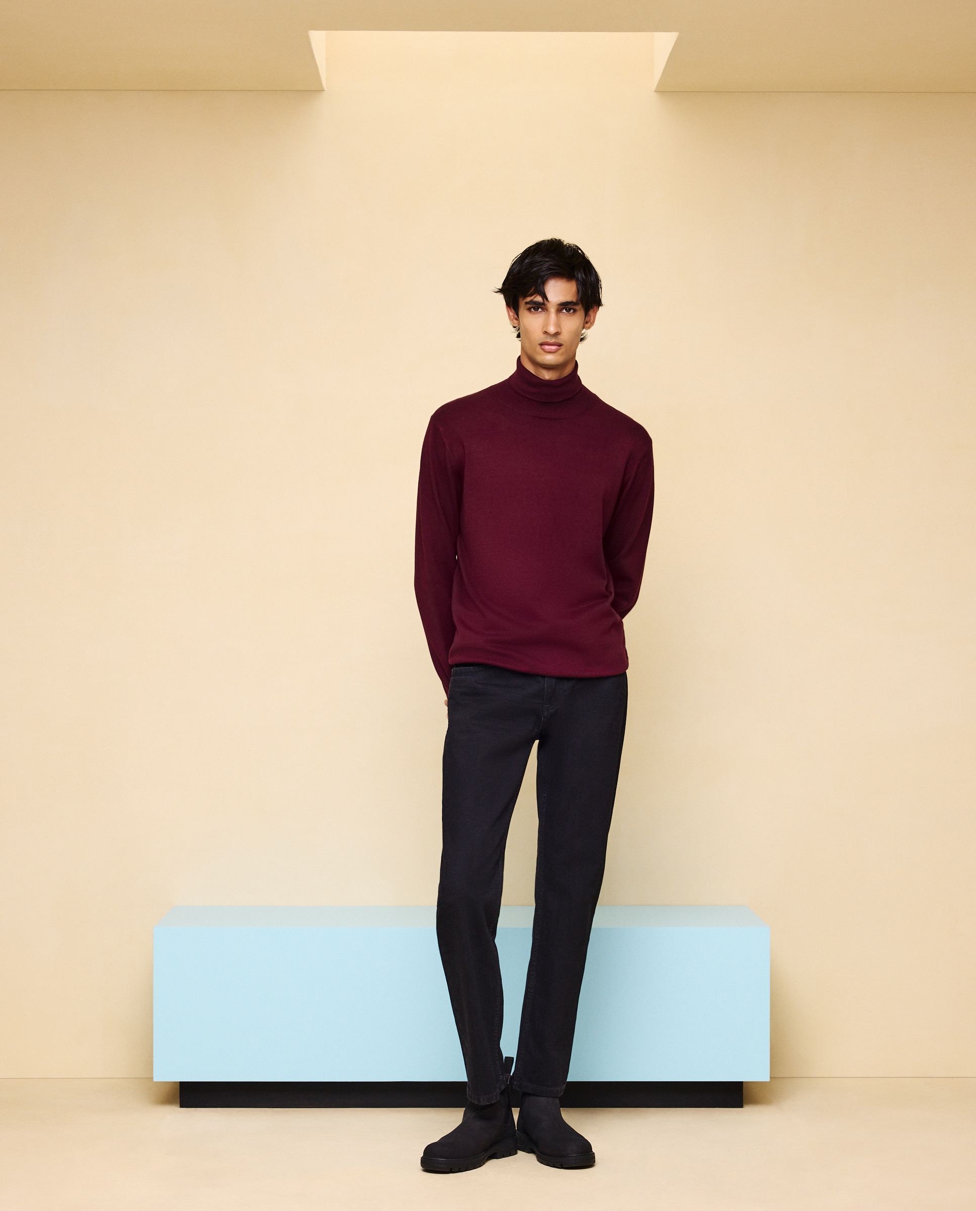 Jersey cuello vuelto de hombre - Easy Wear - 291 Berenjena 291 Berenjena-2