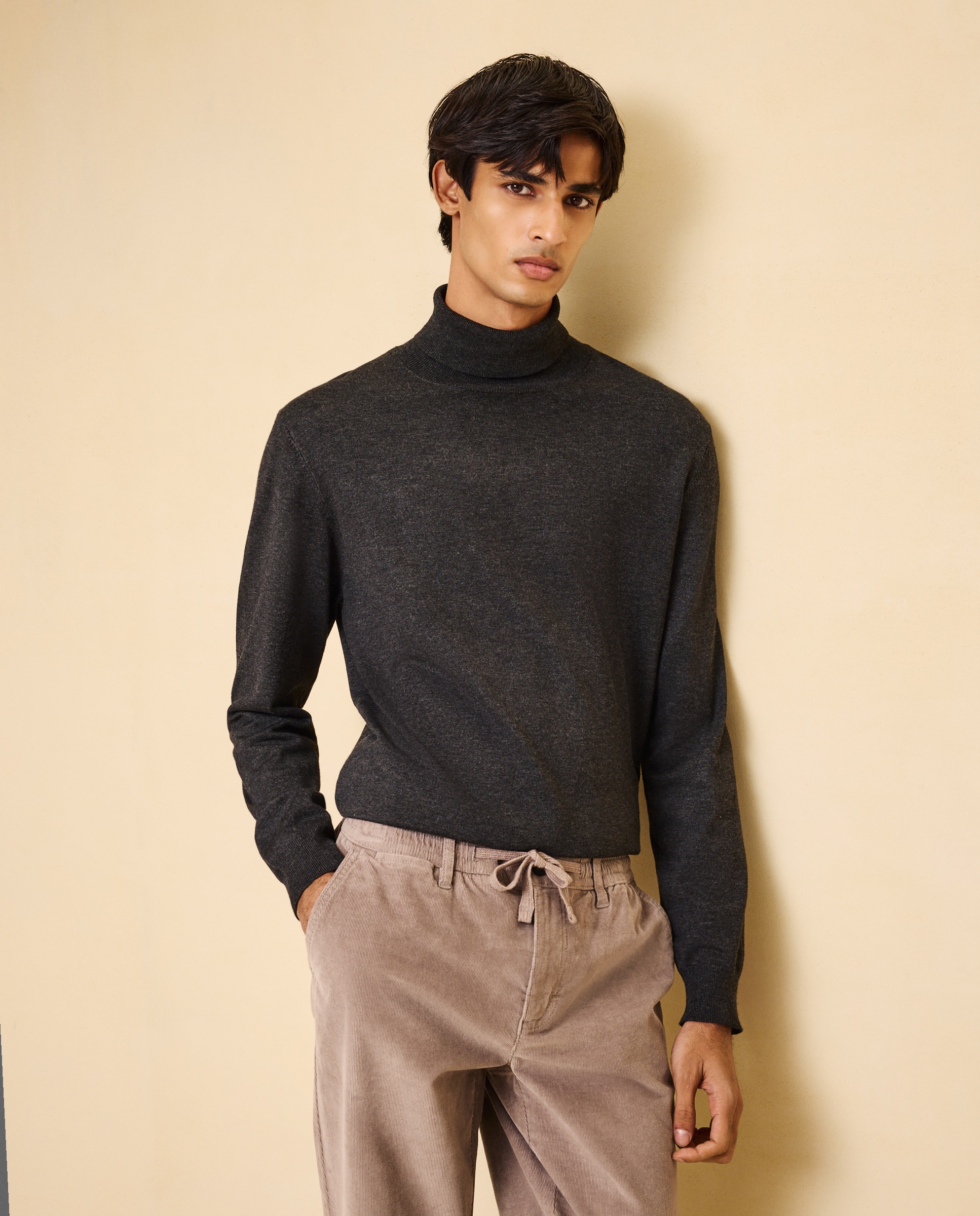Jersey cuello vuelto de hombre - Easy Wear - 830 Antracita 830 Antracita-1