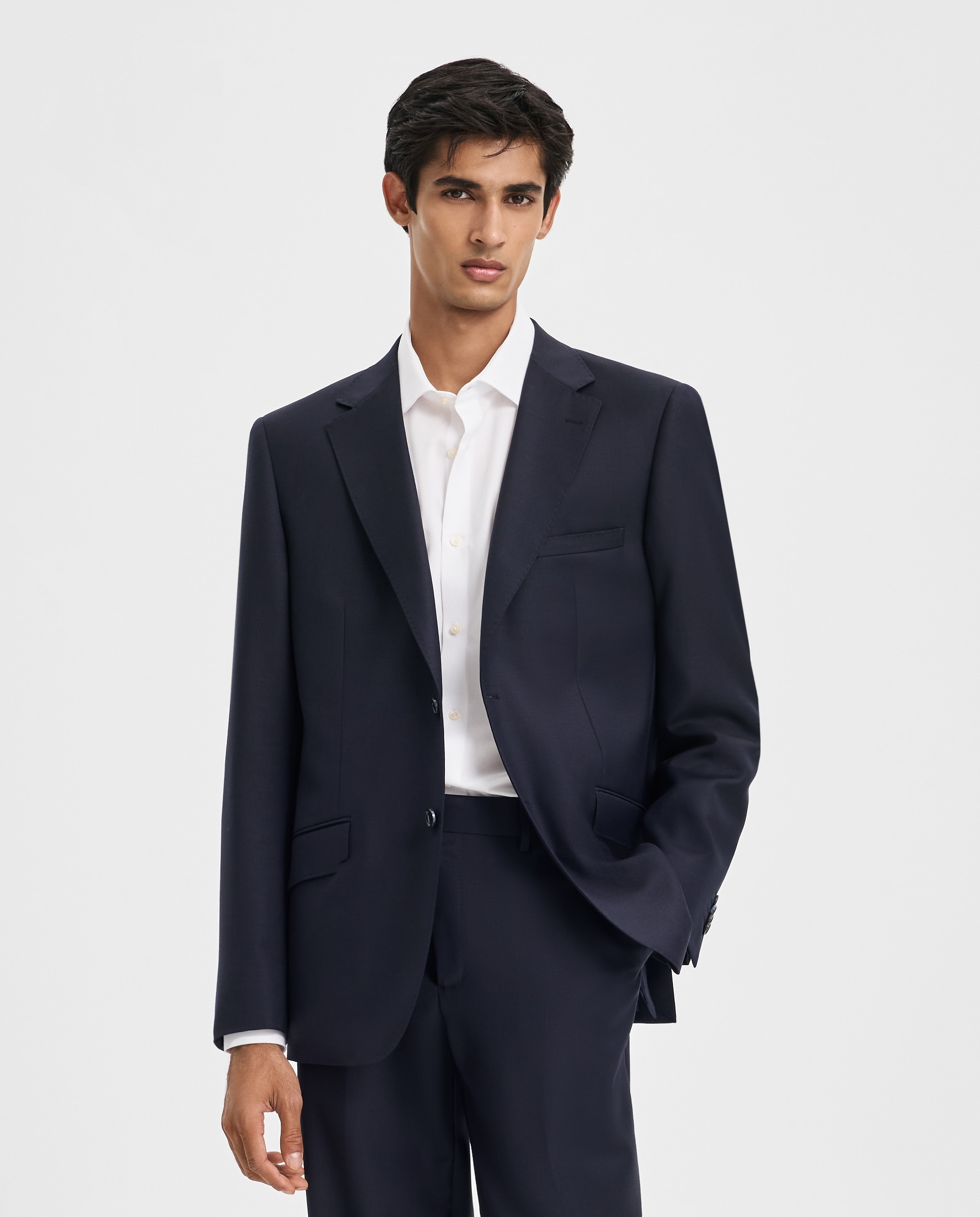 Imagen 1 de Chaqueta de traje para hombre lana 100% - Easy Wear - Azul marino Azul marino