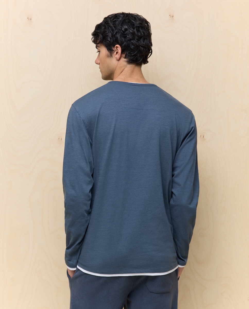 Camisola de Manga Comprida 530 Verde Escuro-3