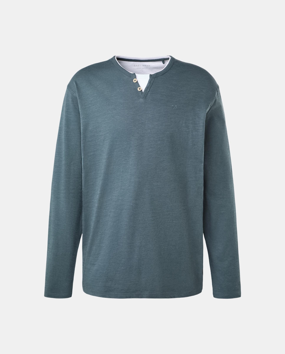 Camisola de Manga Comprida 530 Verde Escuro-4