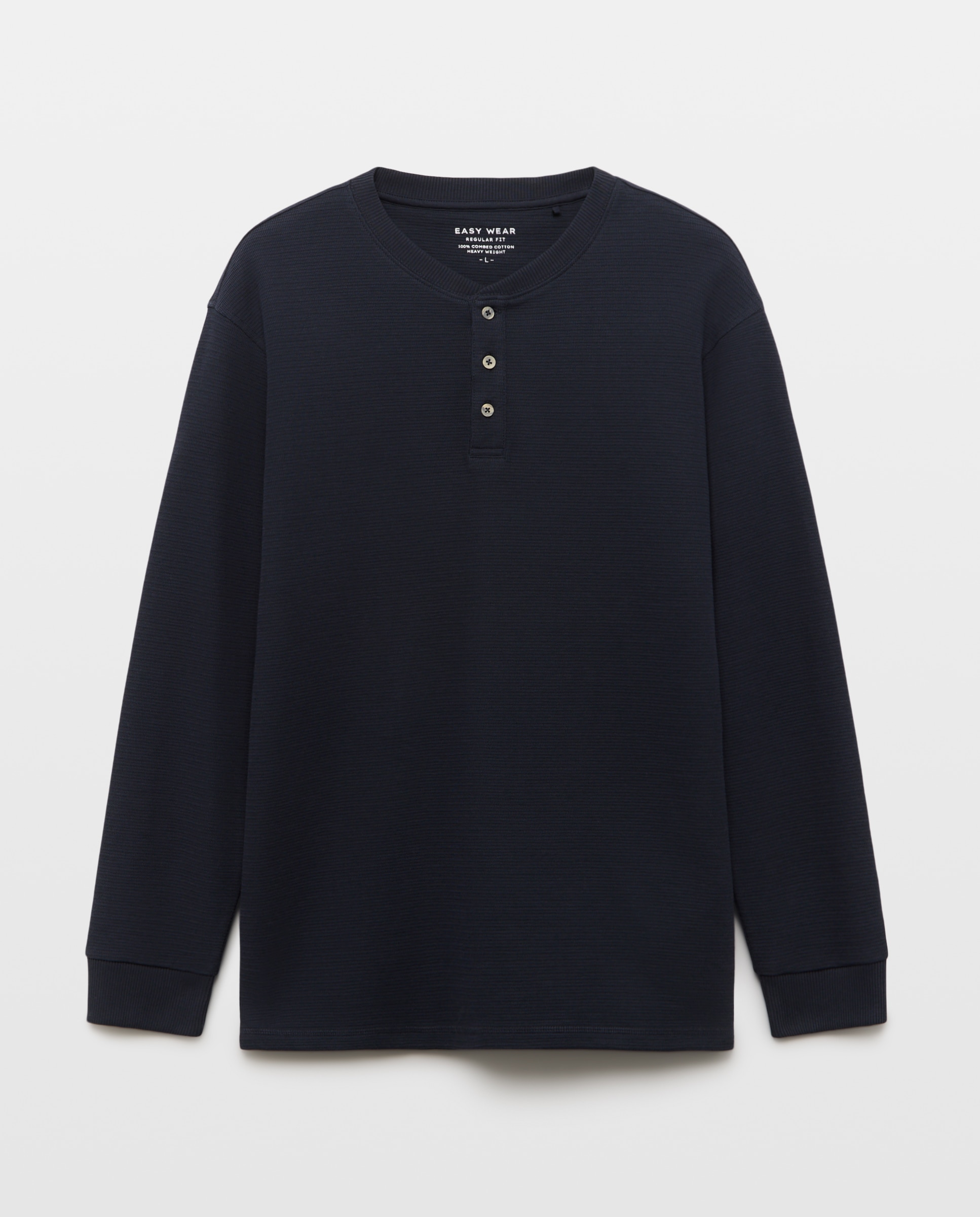 Camiseta panadera de manga larga de hombre - Easy Wear - Azul marino Azul marino-4