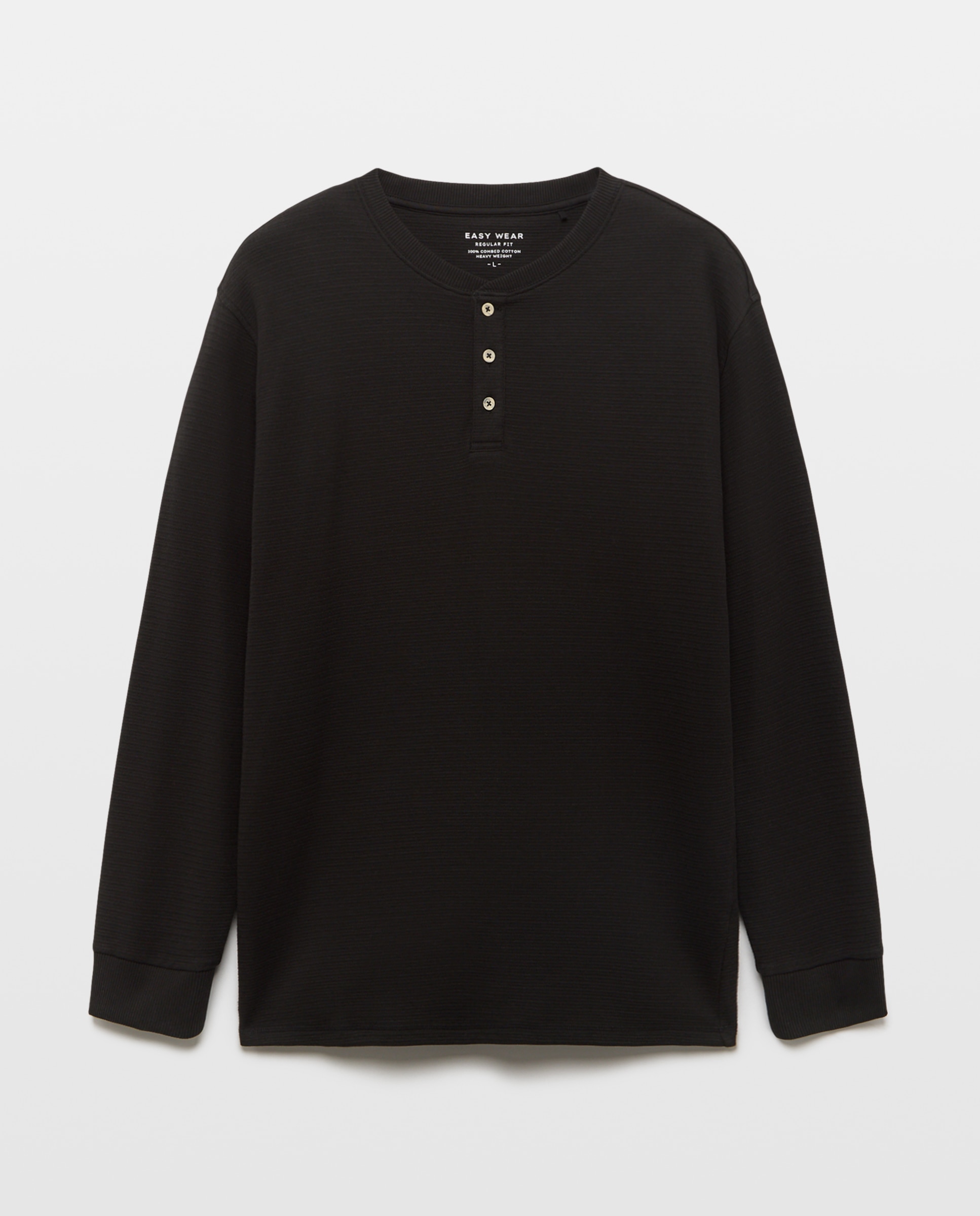Camiseta panadera de manga larga de hombre - Easy Wear - Negro Negro-4