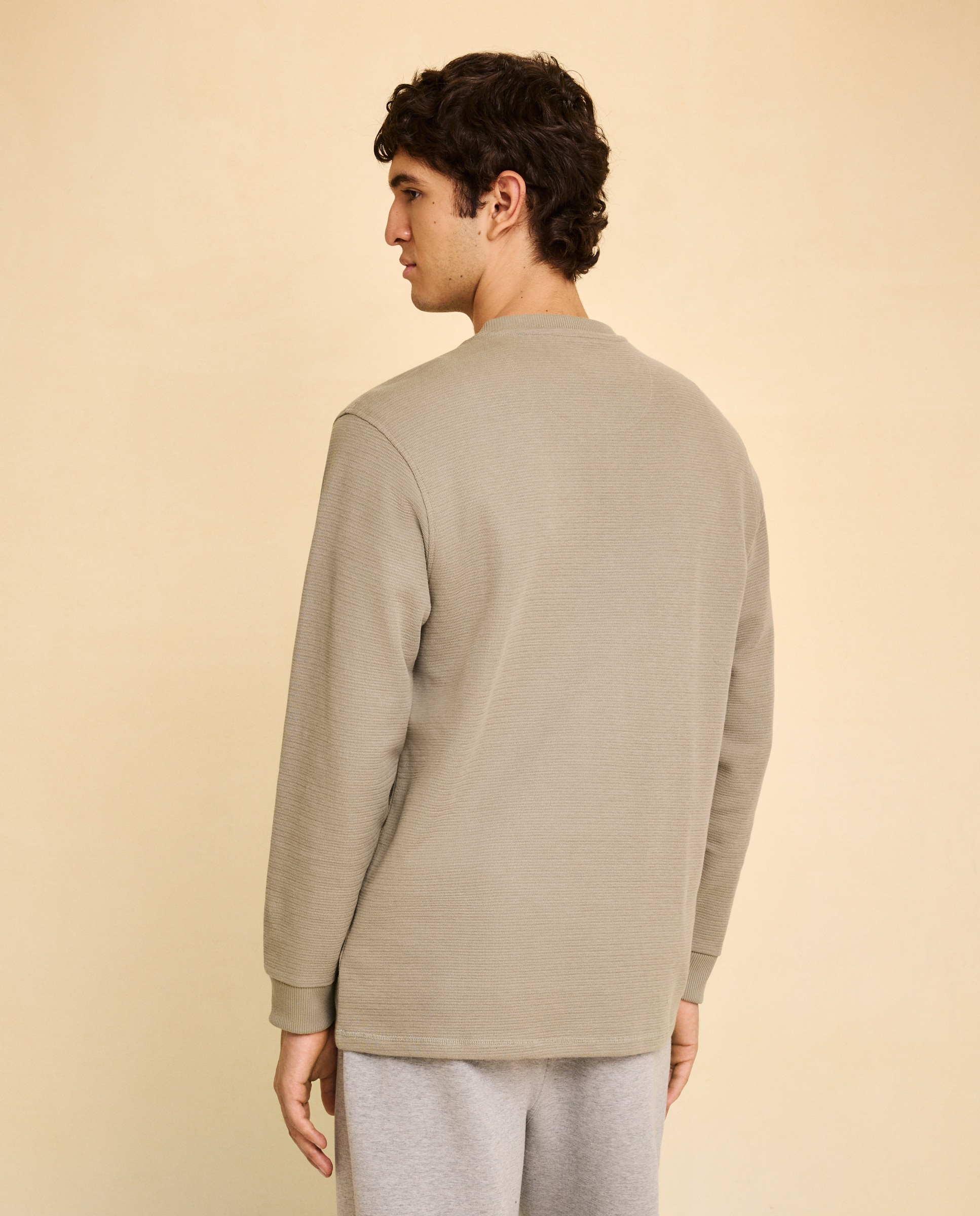 Camiseta panadera de manga larga de hombre - Easy Wear - 520 Kaki 520 Kaki-3
