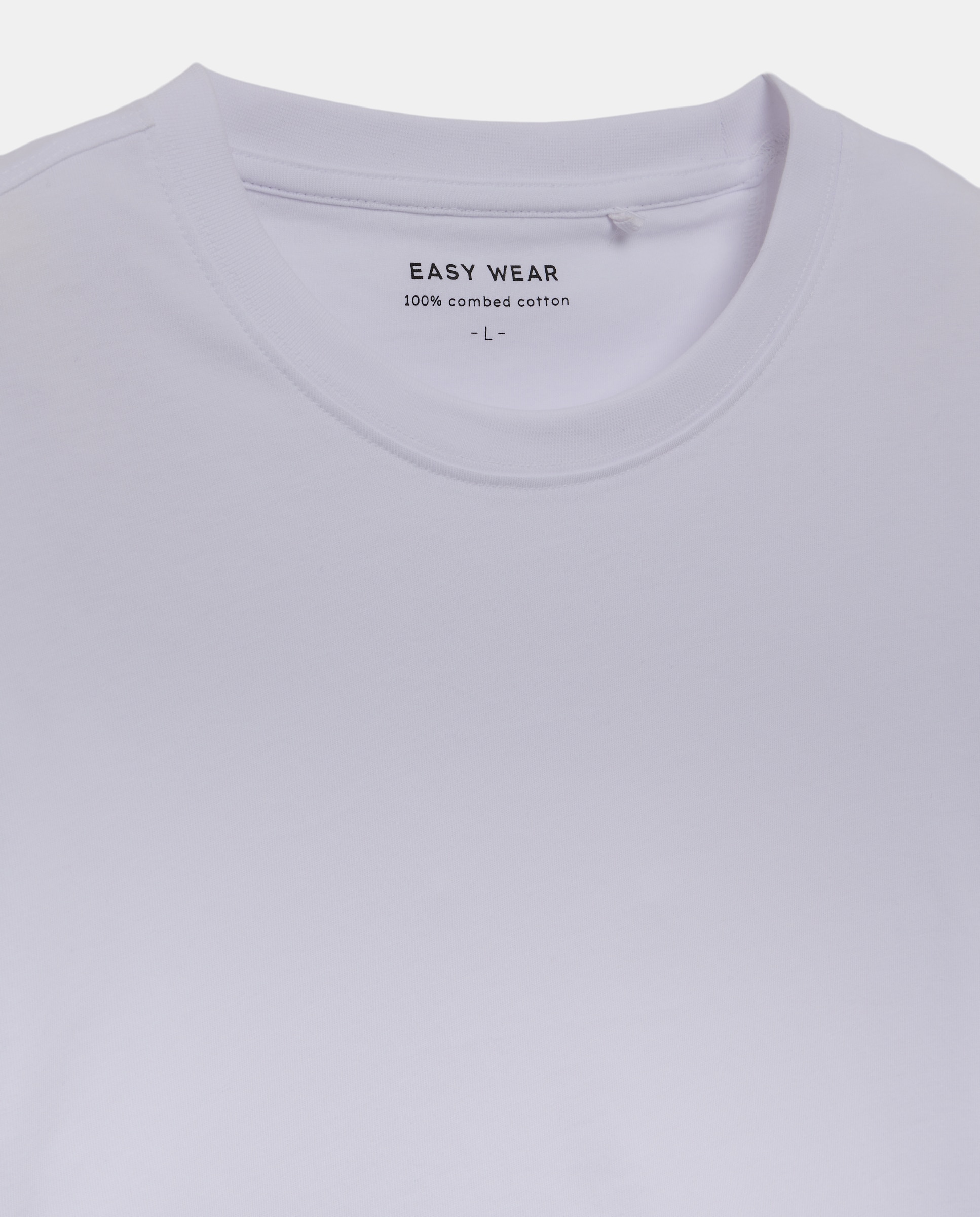 Camiseta básica de manga larga de hombre - Easy Wear - Blanco Blanco-5
