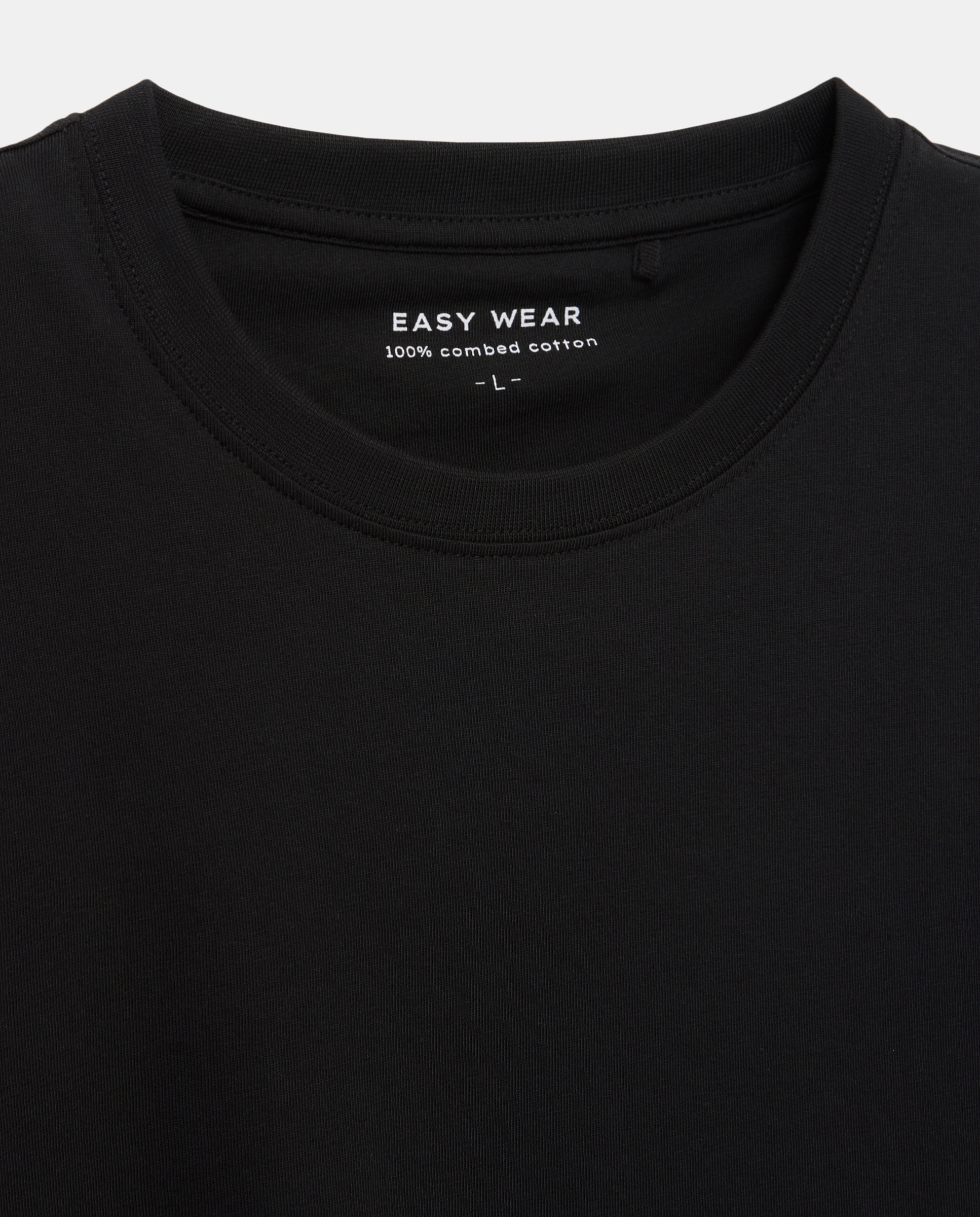 Camiseta básica de manga larga de hombre - Easy Wear - Negro Negro-5