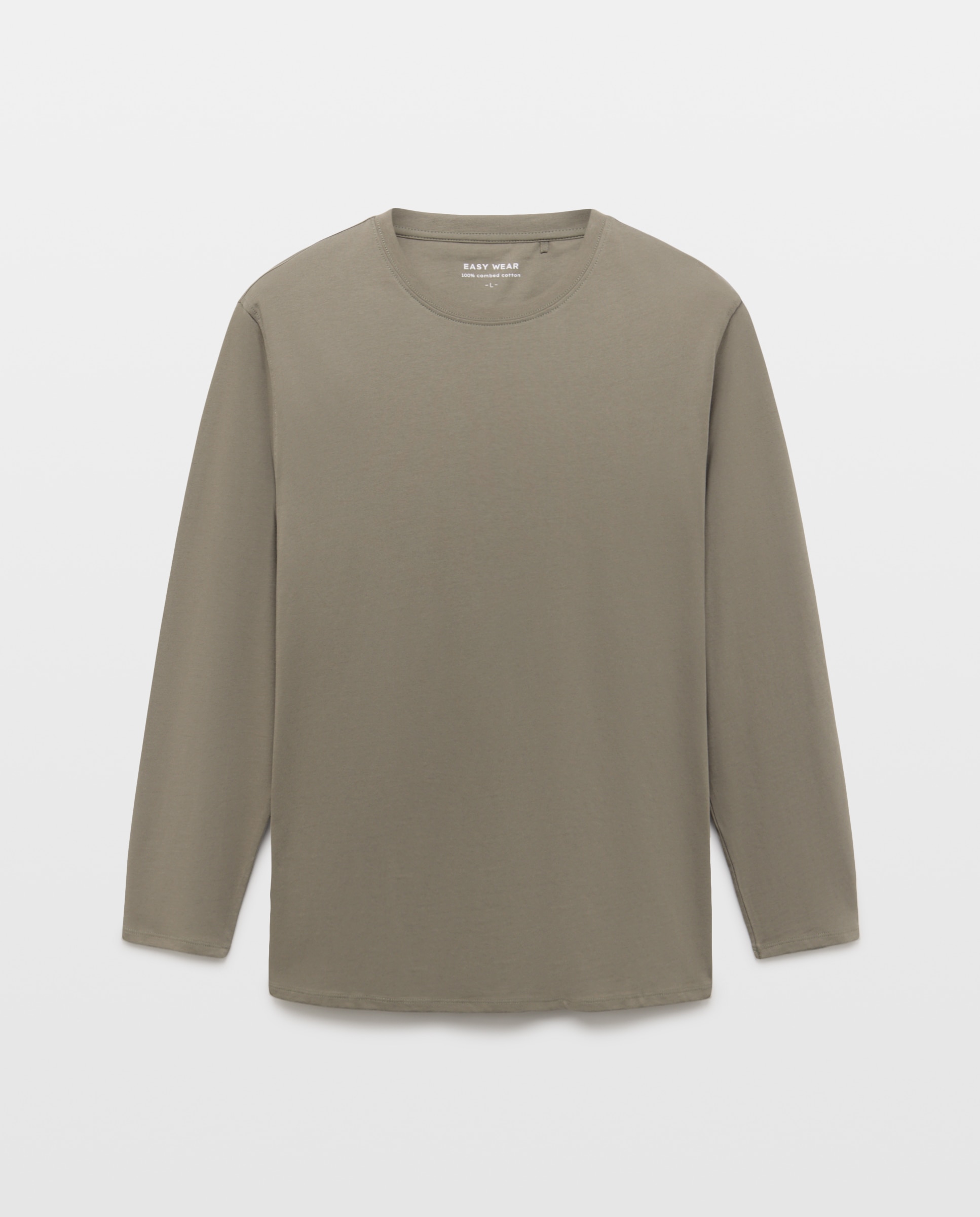 Camiseta básica de manga larga de hombre - Easy Wear - 520 Kaki 520 Kaki-4