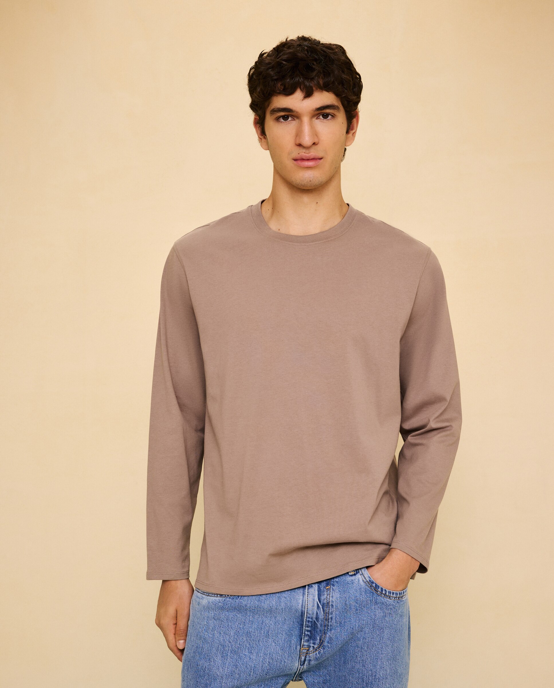 Camisola Básica de Manga Comprida 740 Tabaco-2