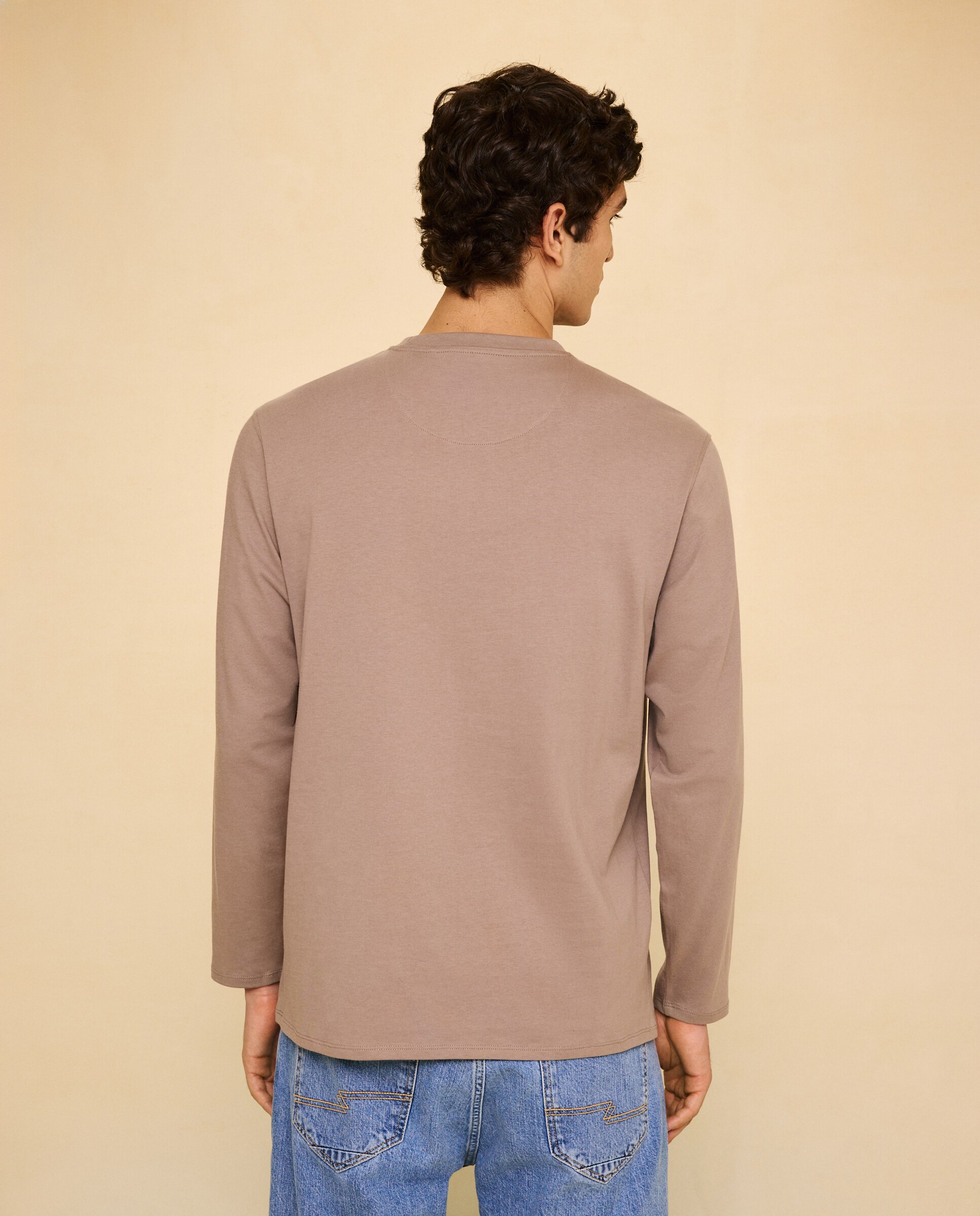 Camisola Básica de Manga Comprida 740 Tabaco-3
