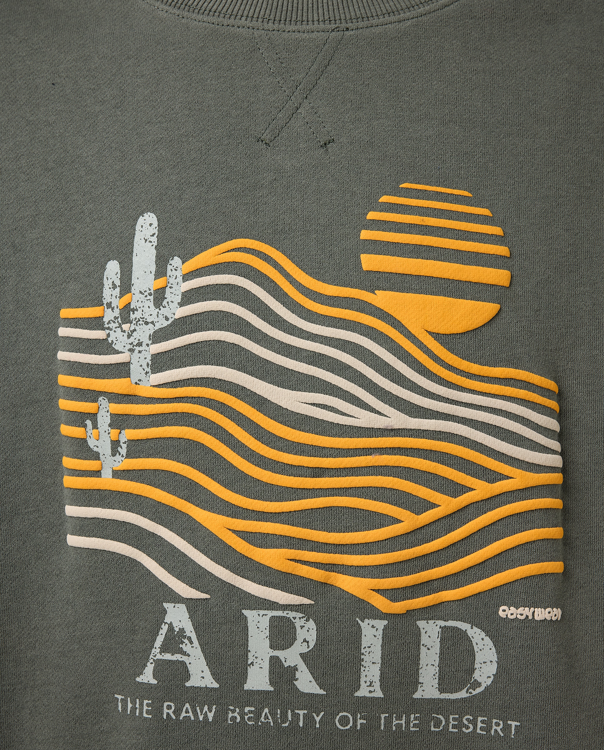 Sweatshirt de Gola Redonda com Estampado 560 Azeitona-6