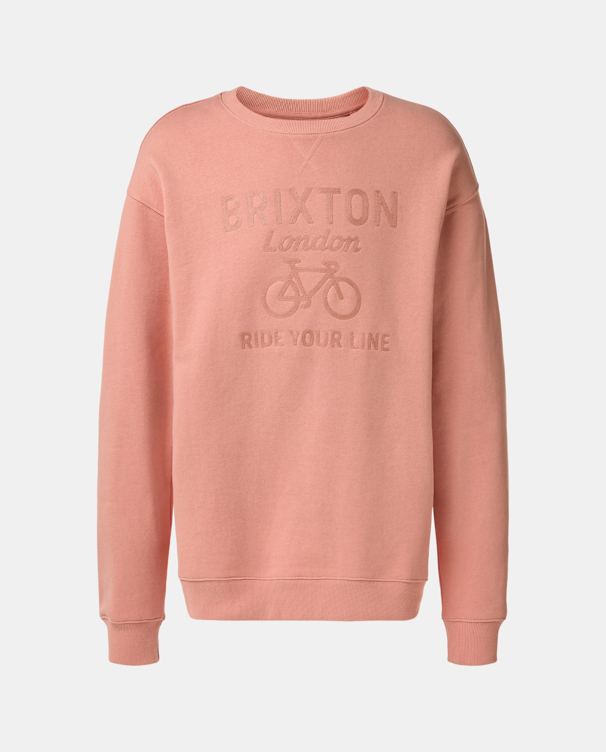 Sweatshirt de Gola Redonda com Estampado 220 Rosa Pálido-5