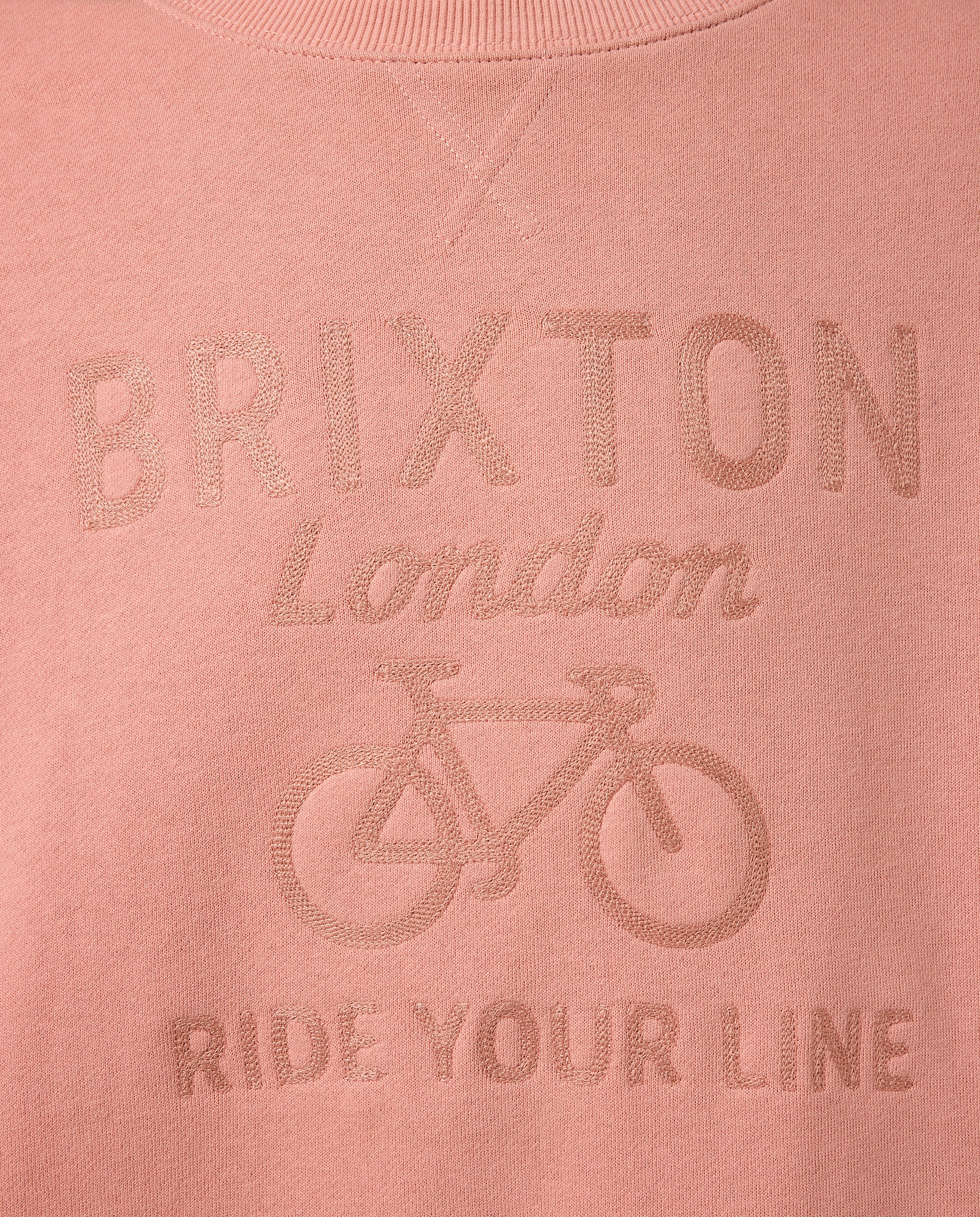 Sweatshirt de Gola Redonda com Estampado 220 Rosa Pálido-6