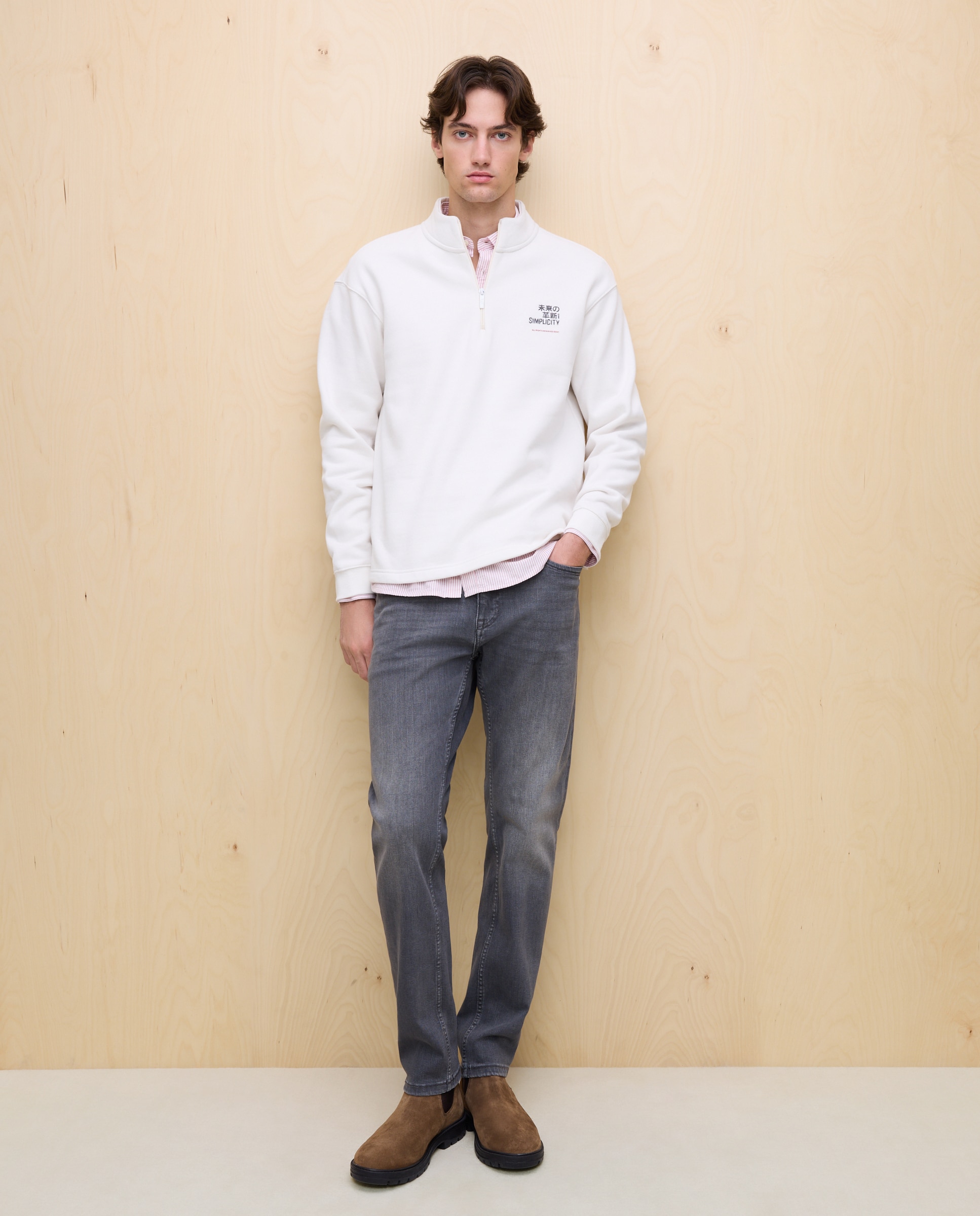 Imagem 0 de Sweatshirt com Gola de Meio Fecho de Correr