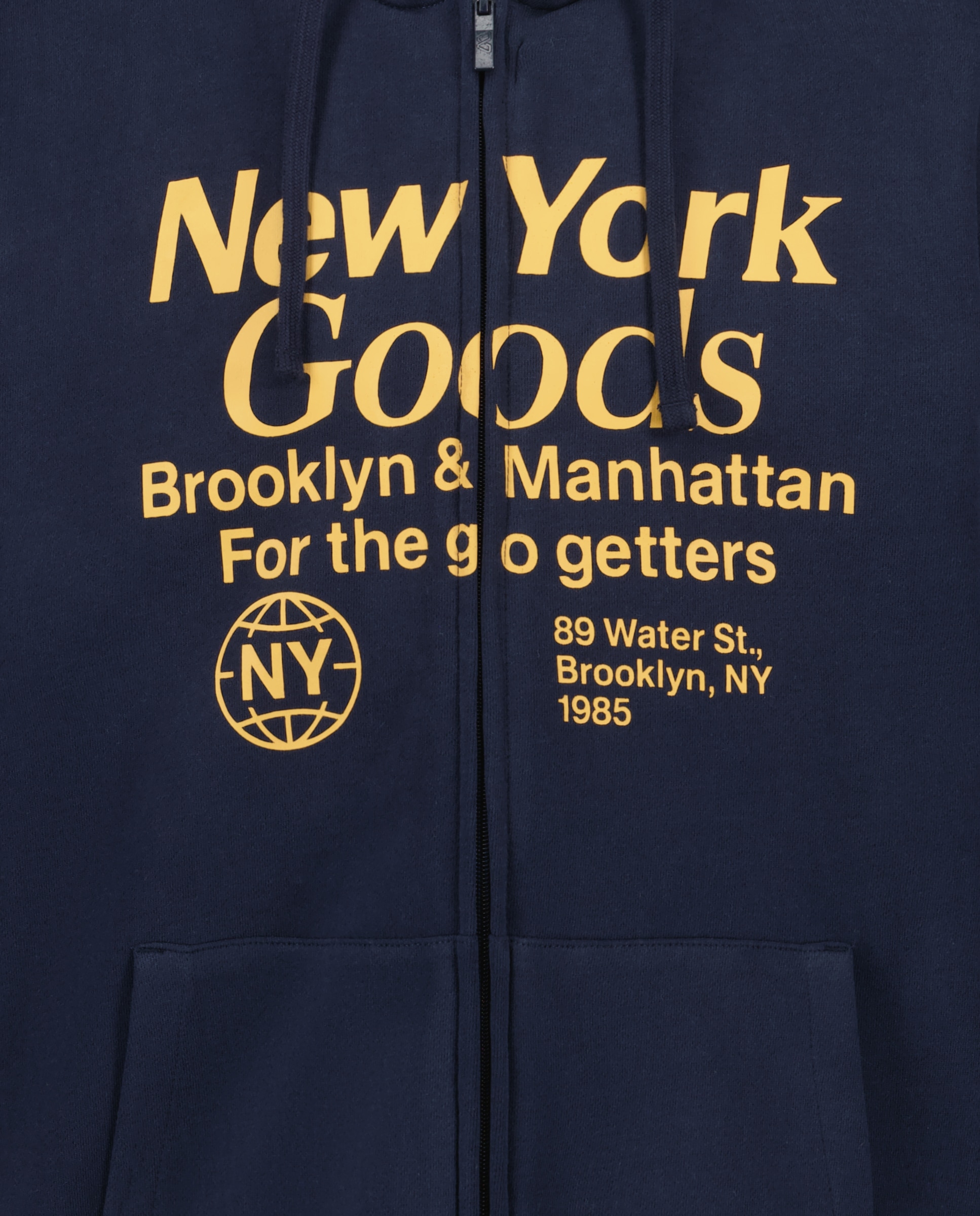 Sweatshirt com Capuz e Fecho de Correr Azul-marinho-6